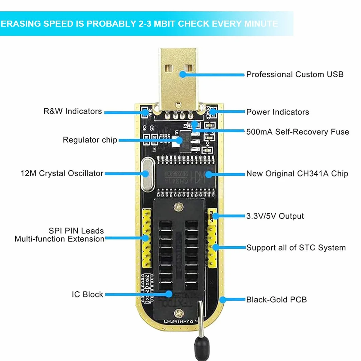 Programator USB CH341A SOP8 SOIC8 klips testowy 1,8 V płytka adaptera SOP8 150 mil 200 mil SOP16 300 mil 24 25 seria chipy programowania zestaw testowy zestaw 9-częściowy