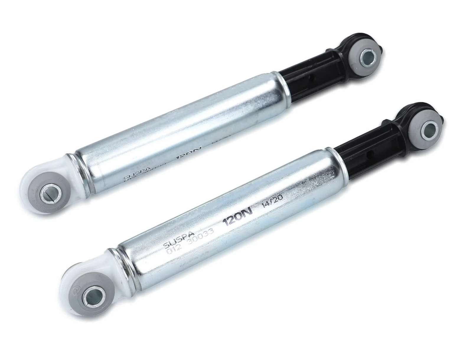 DL-pro 2x Stoßdämpfer passend für Miele 4500826 Suspa RD12 120N 8mm Bohrung Dämpfer für Mondia Meteor Gala EuroStar Waschmaschine Trommel