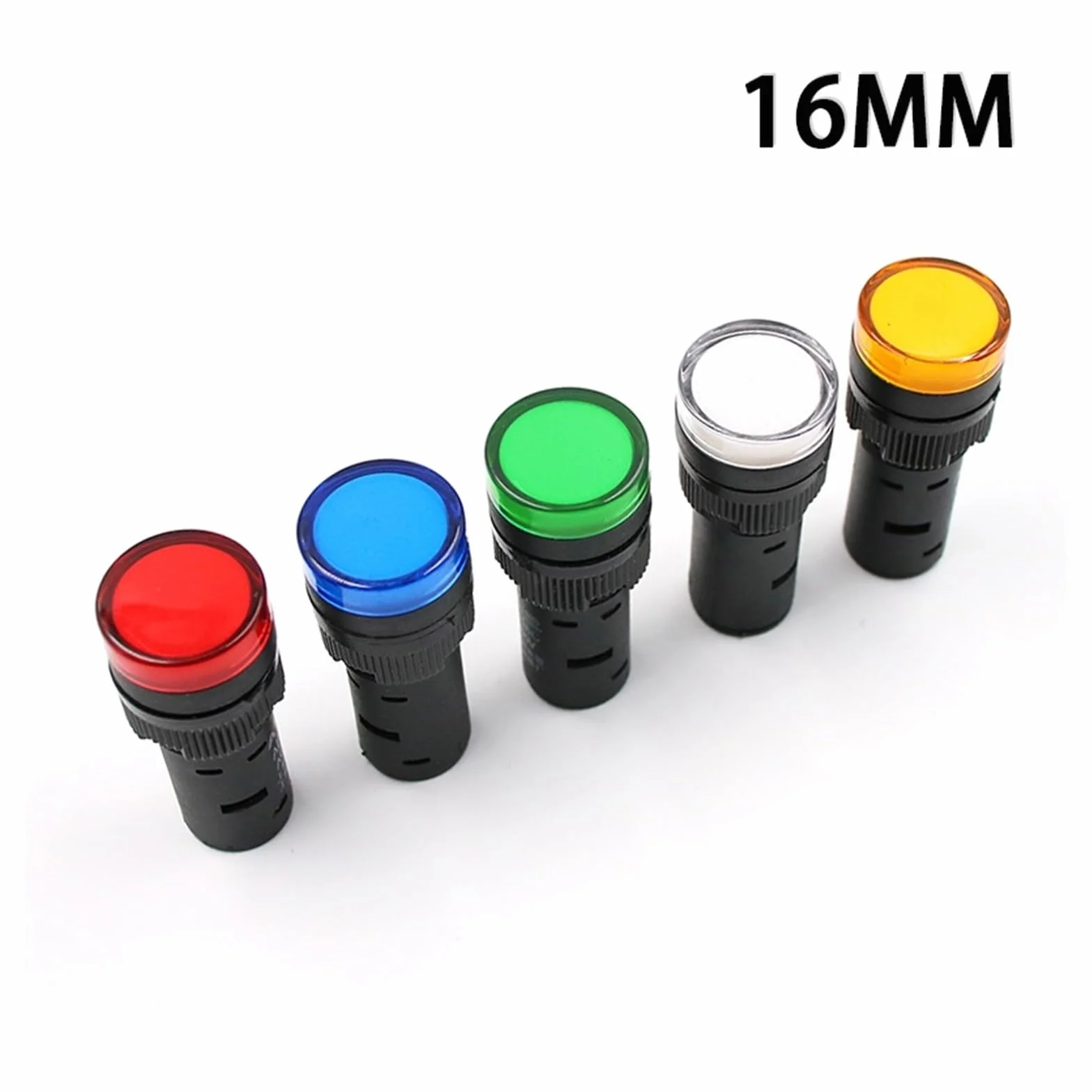 Lampka LED 16mm do montażu panelowego sygnał pilota 12V 24V 110V 220V 380V Zielony