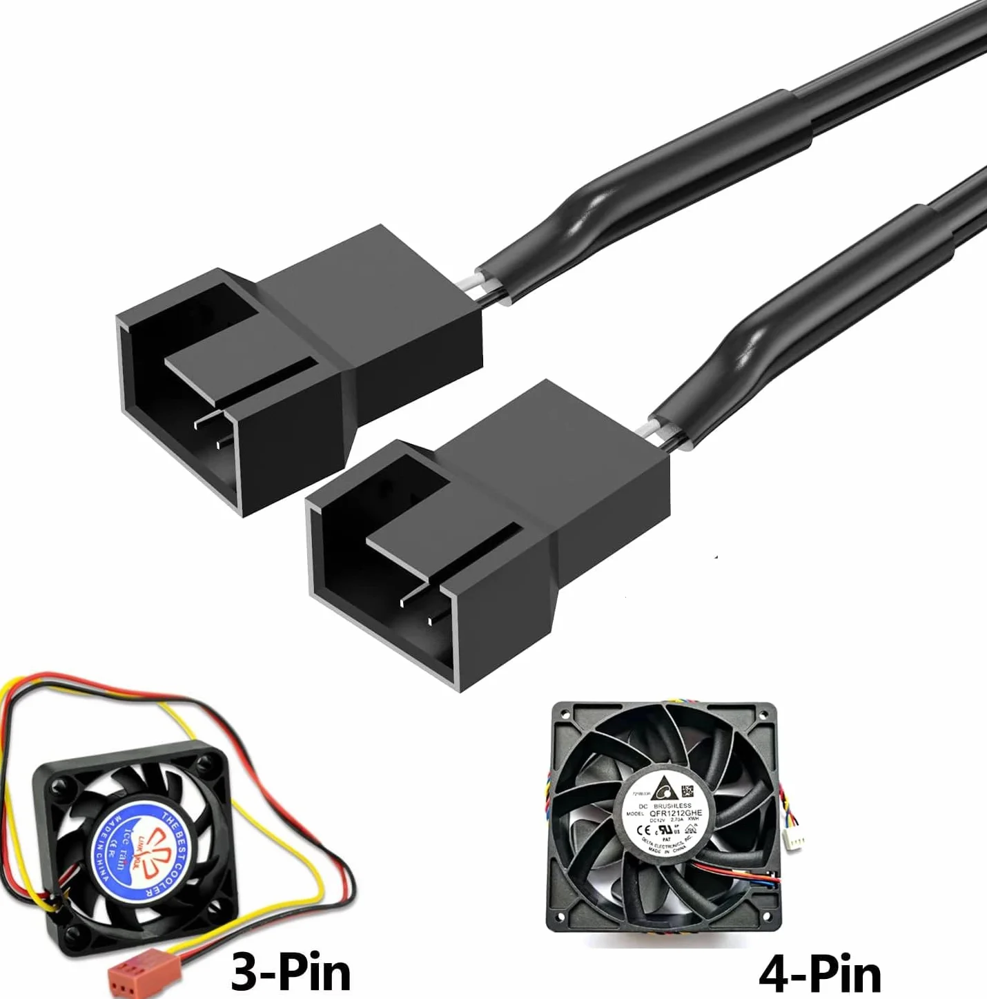 12 V PC regulator prędkości obrotowej, USB DC 5 V Step up do 12 V 2-biegunowy wentylator Speed Controller Governor z kablem 1 do 2 PC Fan Power Adapter