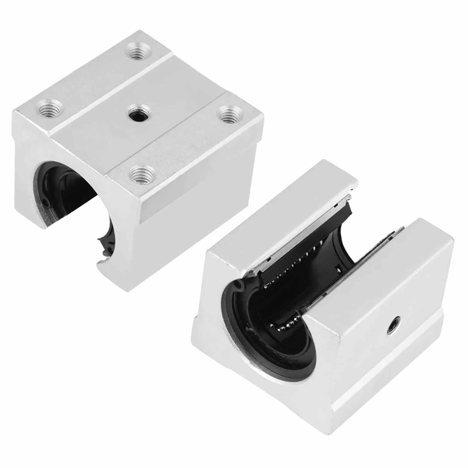 SBR20UU 20mm Aluminiowe Łożysko Liniowe Otwarte Tuleja Ślizgowa CNC 4 Sztuk
