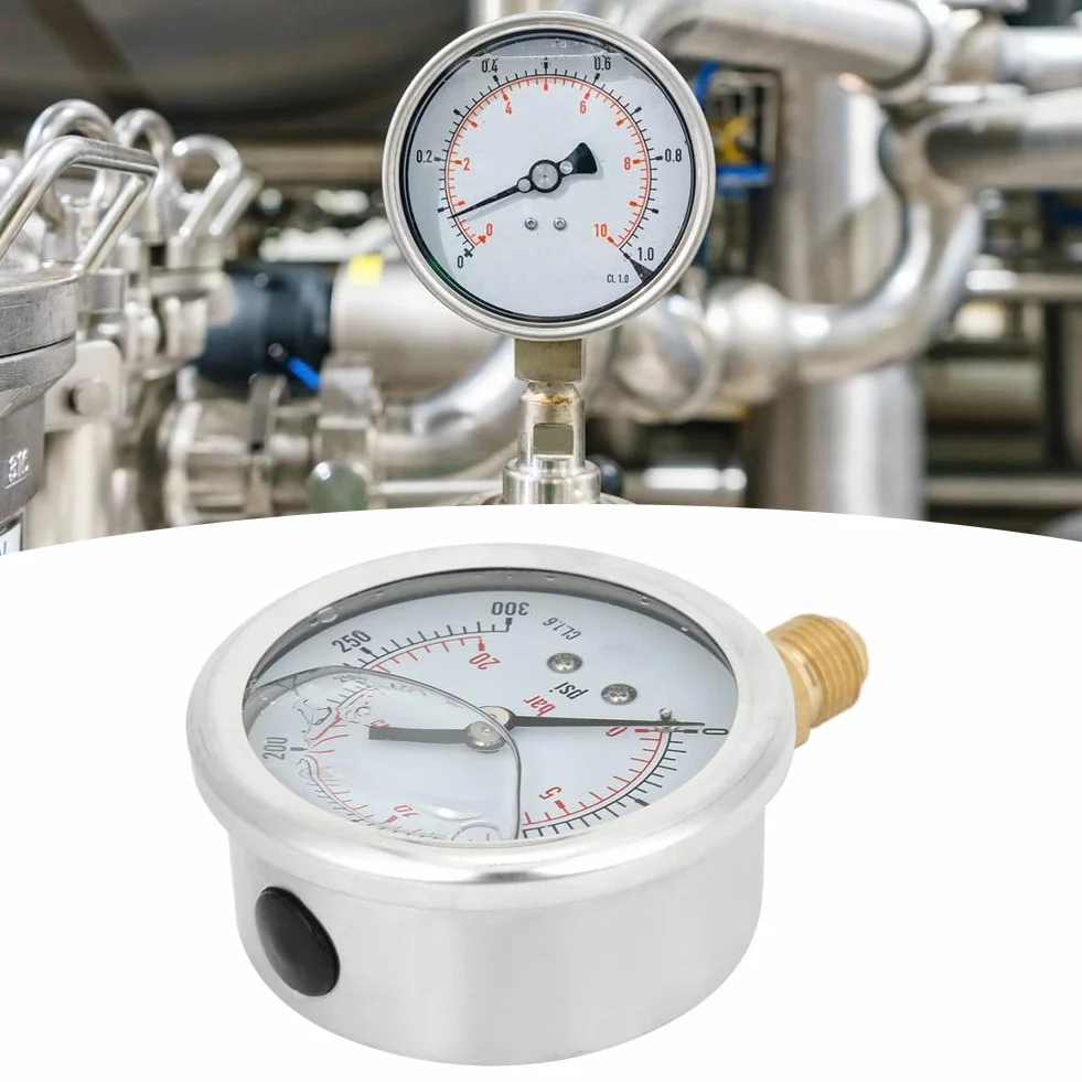 Manometr Promieniowy Y60 TS PGG604-20bar 1/4BSP Olejem Kadimendium 300 Bar Ciśnienie
