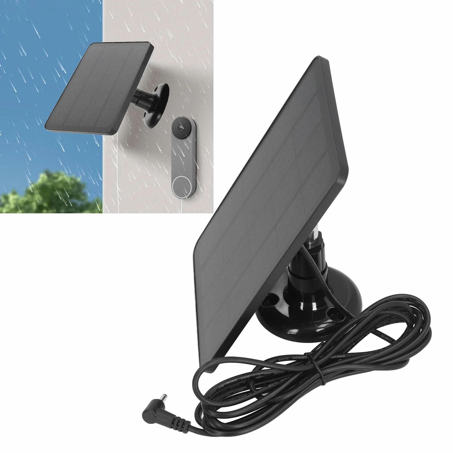 Panel słoneczny 10 W do Ring Spotlight Cam Stick Up Cam wodoszczelny IP65 z regulowanym uchwytem