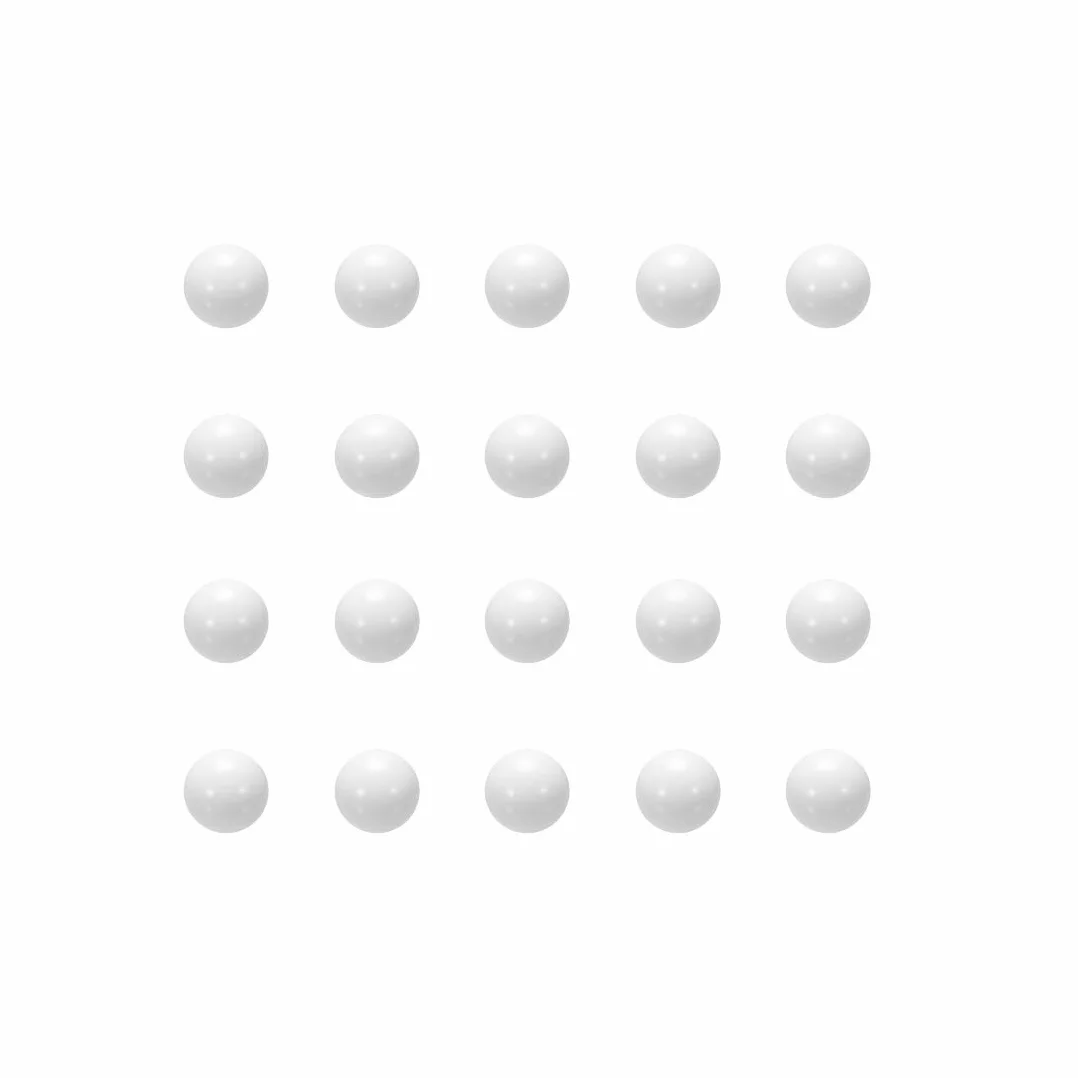 sourcing map 100 sztuk pierścieni na monety produkcja kulka POM tworzywo sztuczne kulka 6 mm
