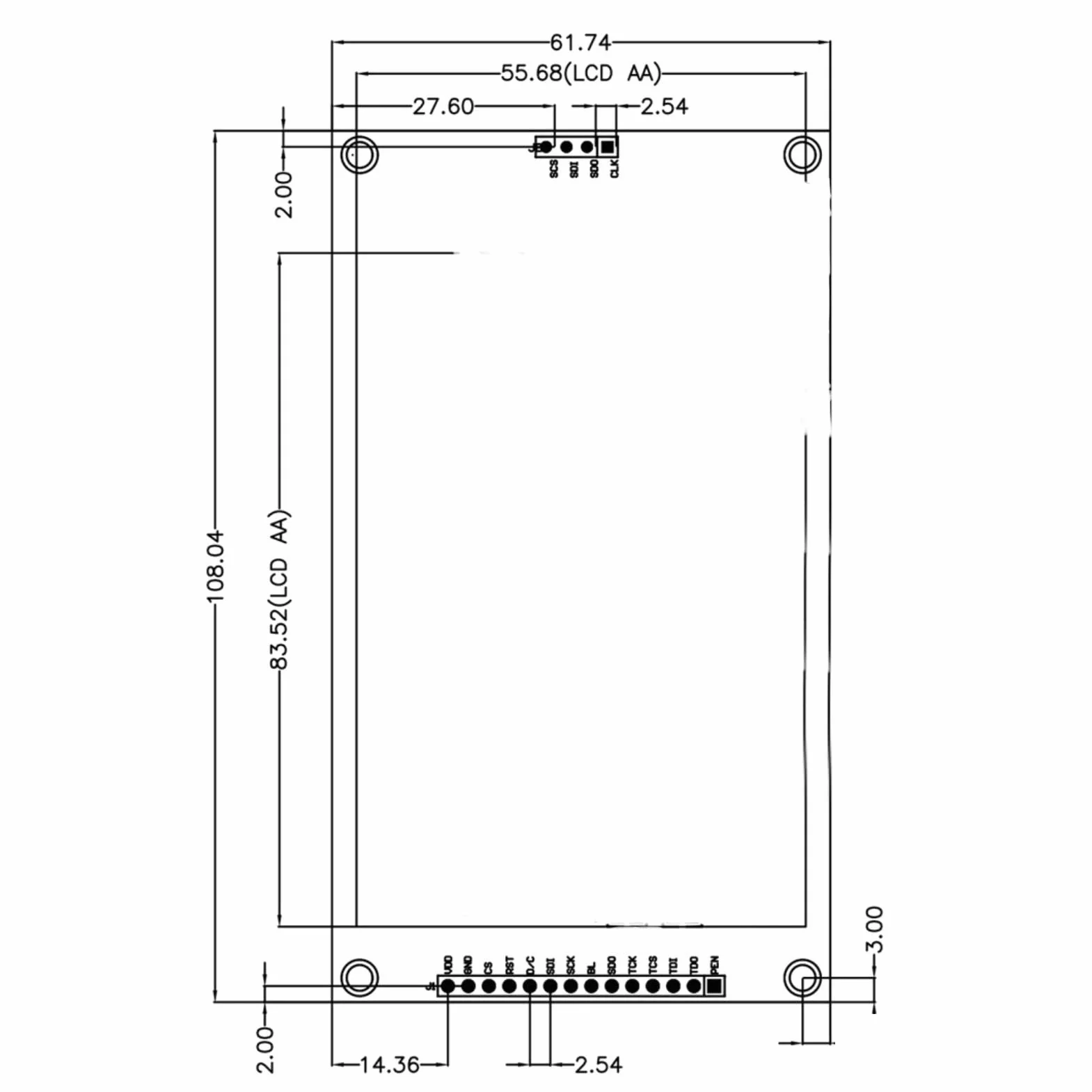 Moduł Wyświetlacza TFT ILI9488 4-calowy Dotykowy LCD SPI do Projektów Mikrokontrolera