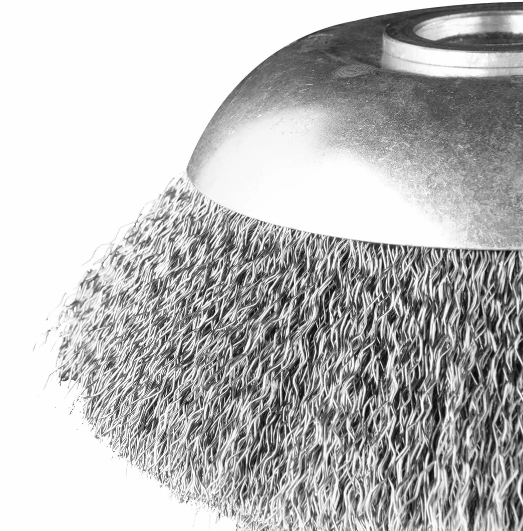 GRAPHITE Szczotka druciana do szlifierek benzynowych 150/200 x 25,4 mm, twarda/miękka, średnica zewnętrzna 150/200 mm, otwór wewnętrzny 25,4 mm, do czyszczenia kostki brukowej (150 x 25,4 mm, miękka)
