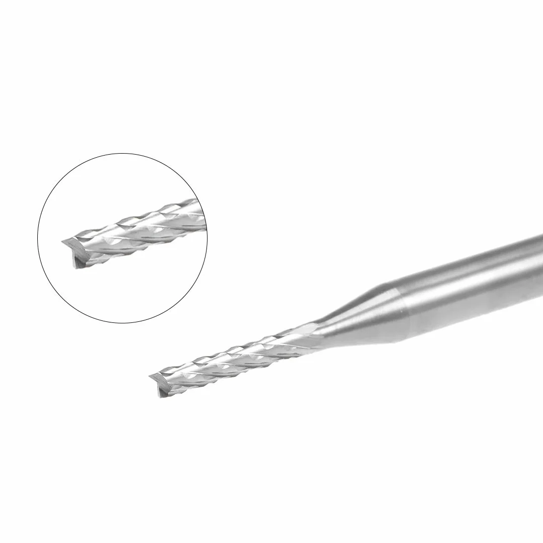 sourcing map 10 sztuk 1,5 mm frez trzpieniowy z twardego metalu do grawerowania płytek drukowanych, trzpień 1/8"
