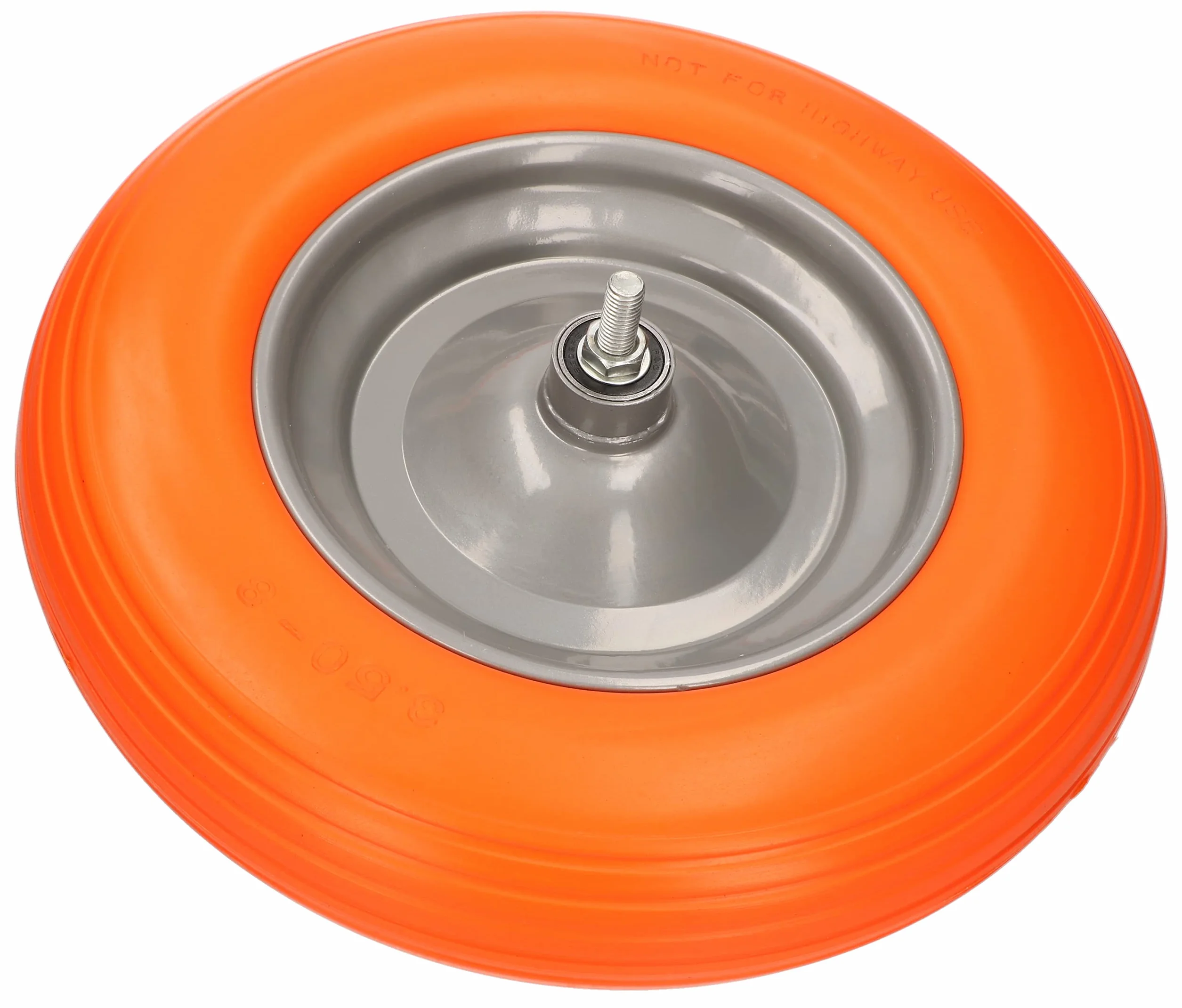 KOTARBAU® Koło do taczki 3.25-8 wzmocniona opona PU Ø 360mm 170 kg kompletne koło z osią
