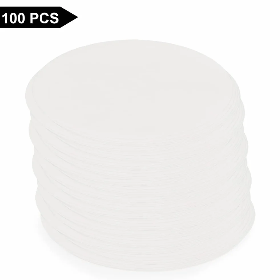 stonylab Wysokiej jakości papier filtracyjny, 100 opakowań, powolny przepływ, celuloza, papier filtracyjny, okręgi z 10 mikronów zatrzymujących cząstki, średnica 74 mm