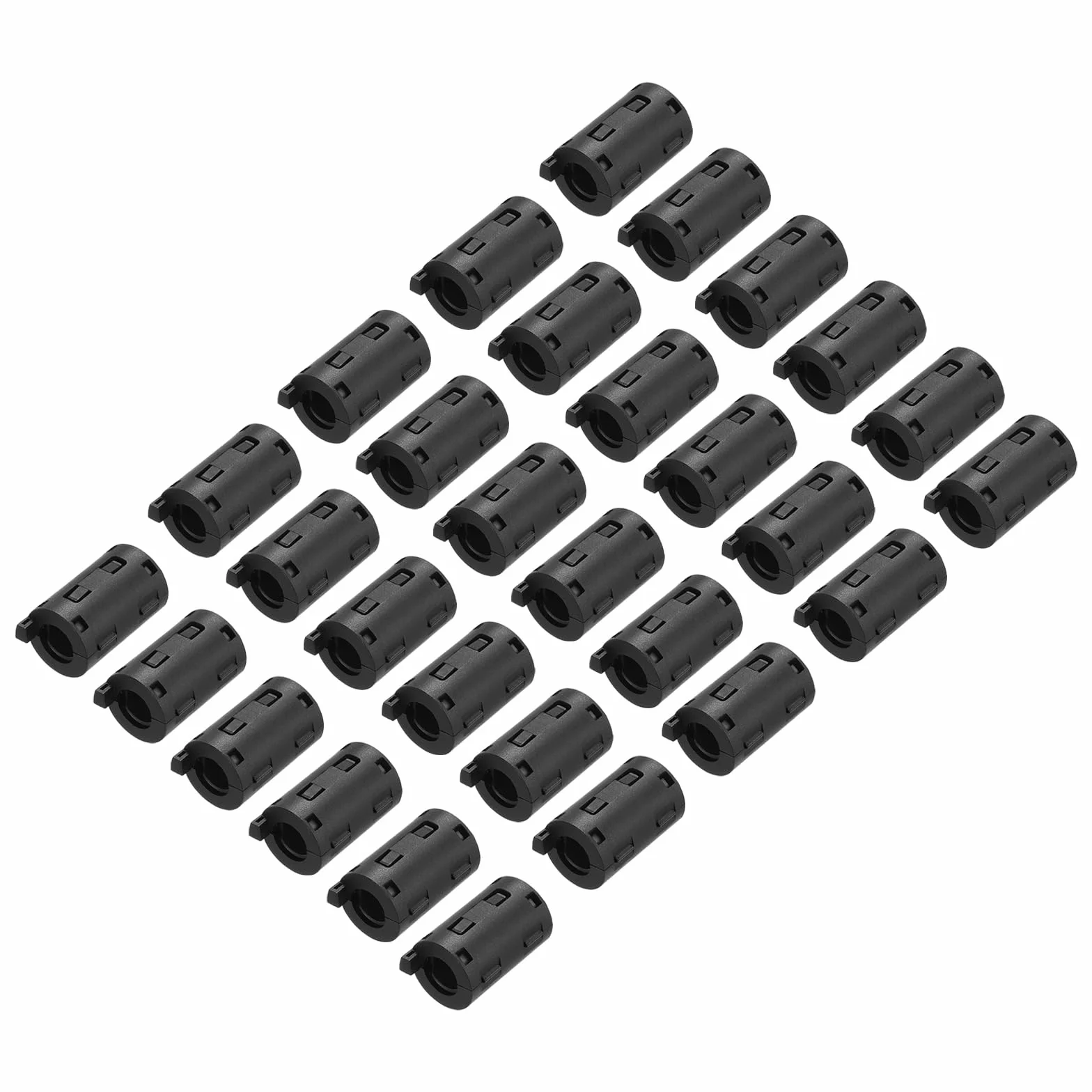 QUARKZMAN 30 sztuk filtrów ferrytowych RFI EMI, klips kablowy, ID 11 mm, czarny