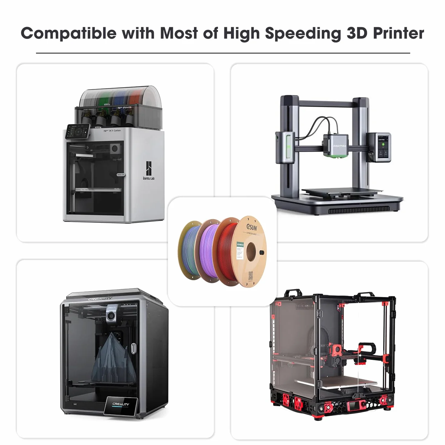 eSUN Matte Dual Colour Filament, matowy filament PLA 1,75 mm, kolor bez połysku, matowa tekstura, szpula 1 kg (2,2 LBS) do drukarek 3D (Czerwony Niebieski, 1KG)