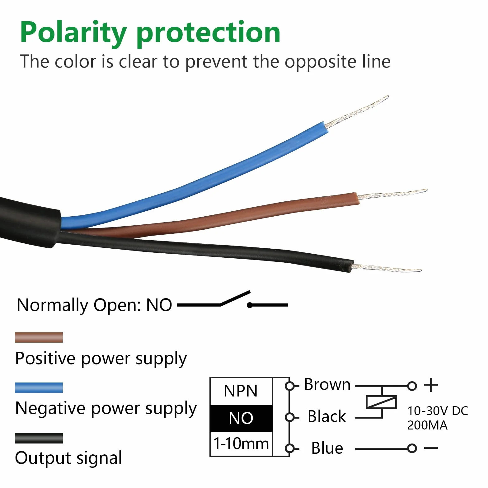 Wengart Przełącznik pojemnościowy czujnika zbliżenia LJC18A3-B-Z,M18,DC10-30V,300mA,10mm Detection Distance,3 Wire (NPN Normally Open)