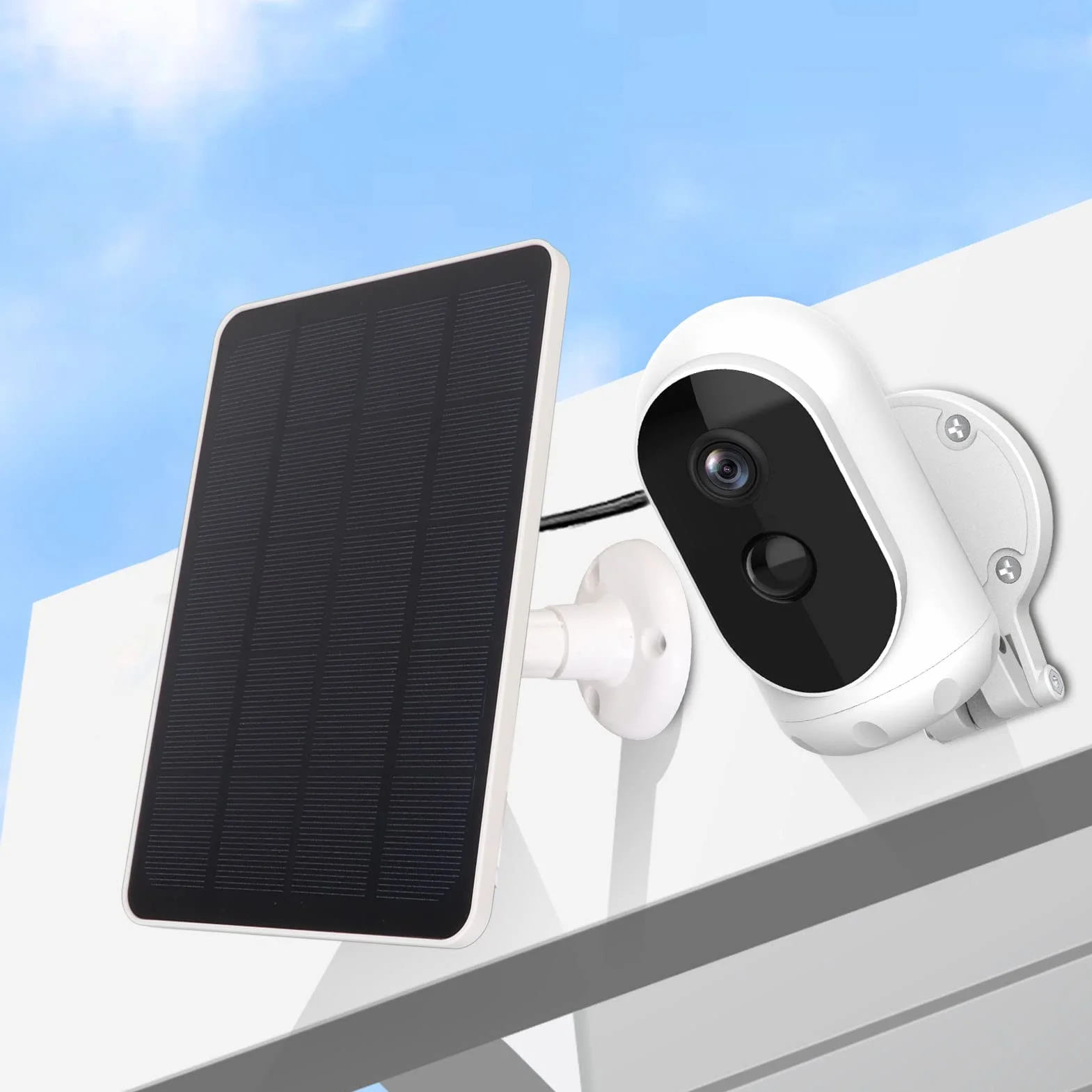 Panel Słoneczny 4W IP65 Do Kamery Bezpieczeństwa Eufycam Essential Spotlight XL Spotlight Biały