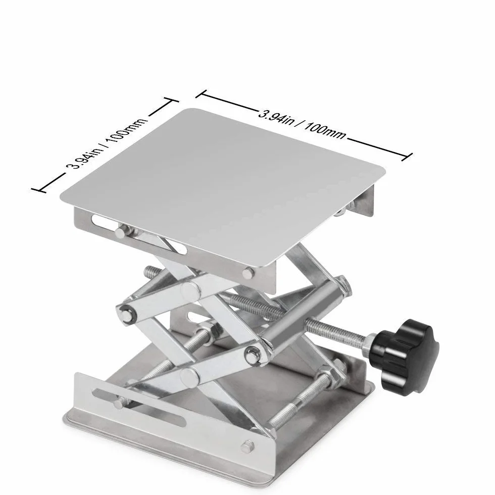 Stół laboratoryjny ze stali nierdzewnej 100 x 100 mm stojak nożycowy Lab Jack