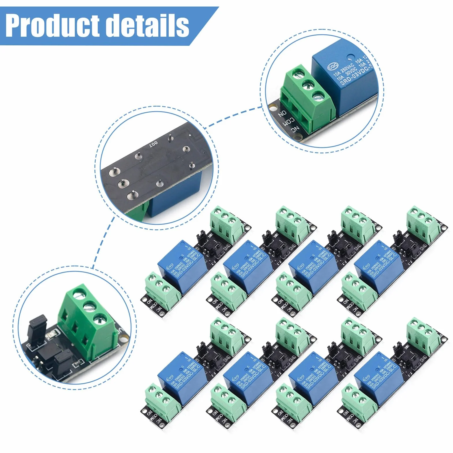 8 sztuk 3 V 1-kanałowy przekaźnik Power Switch, 1-kanałowy moduł wyłącznika sieciowego wysokiego poziomu wyzwalacza z optoopterem izolacją optyczną do IOT ESP8266