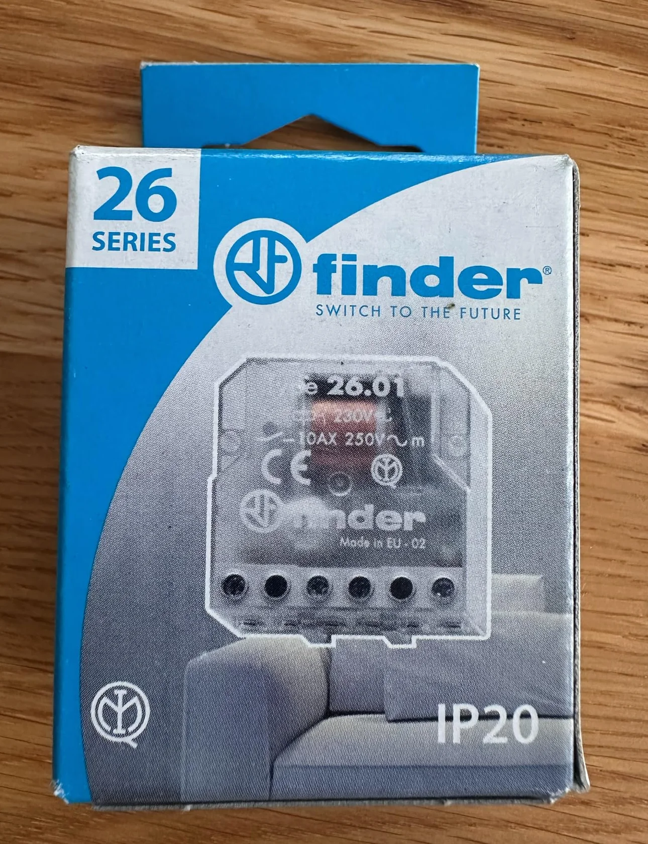 Finder 260182300000PAS Wyłącznik Impulsowy Do Puszki, 230 V AC, 1 Zestyk Zwierny, 10 A, Przezroczysty, 1 Sztuka,