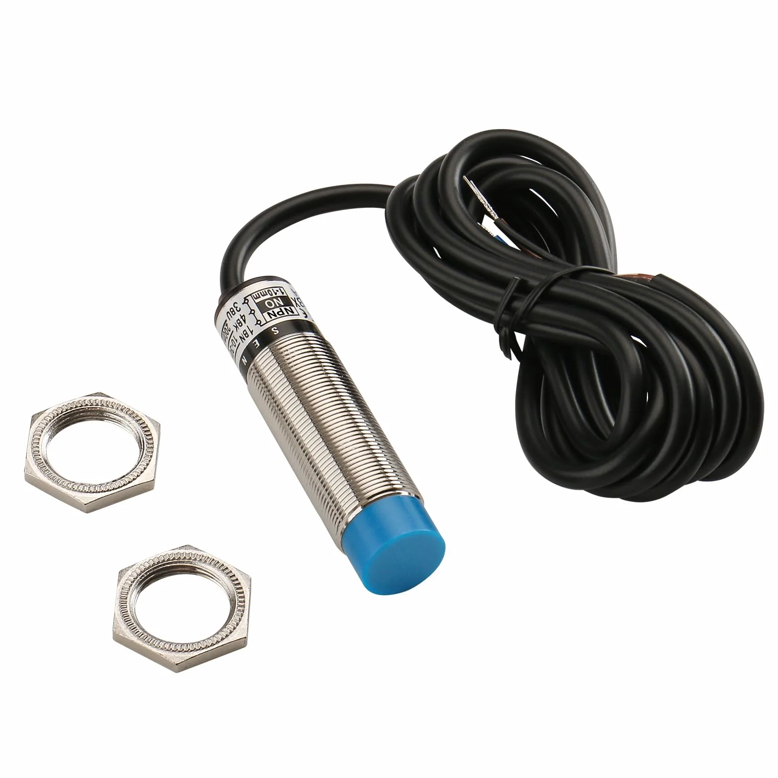 Wengart Przełącznik pojemnościowy czujnika zbliżenia LJC18A3-B-Z,M18,DC10-30V,300mA,10mm Detection Distance,3 Wire (NPN Normally Open)