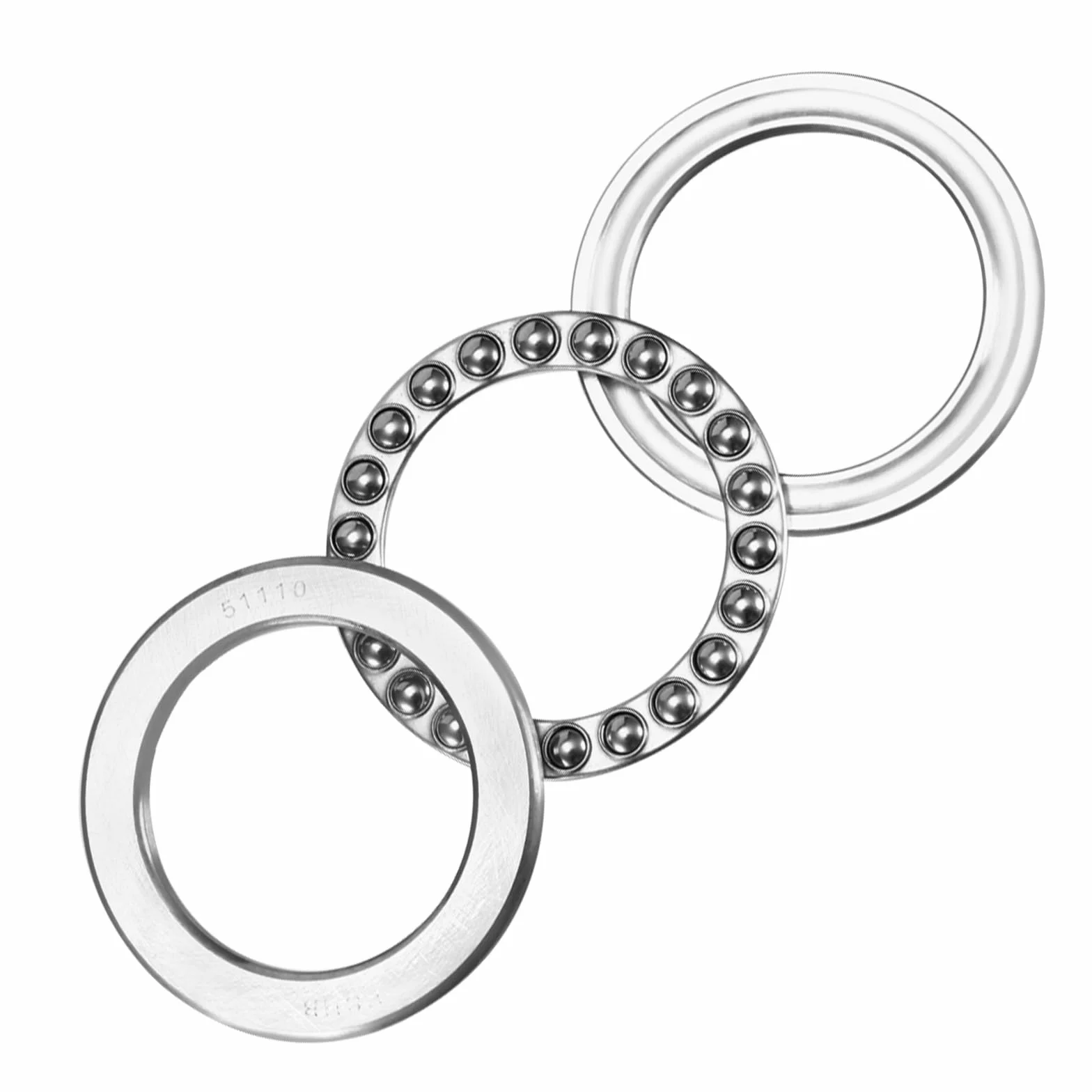1 szt. Łożyska kulkowe wzdłużne 51110 - [50 mm średnica otworu x 70 mm średnica zewnętrzna x 14 mm] Pojedynczy rzędowy wałek do platformy obrotowej pieca, zastosowania obrotowe Montaż klatki