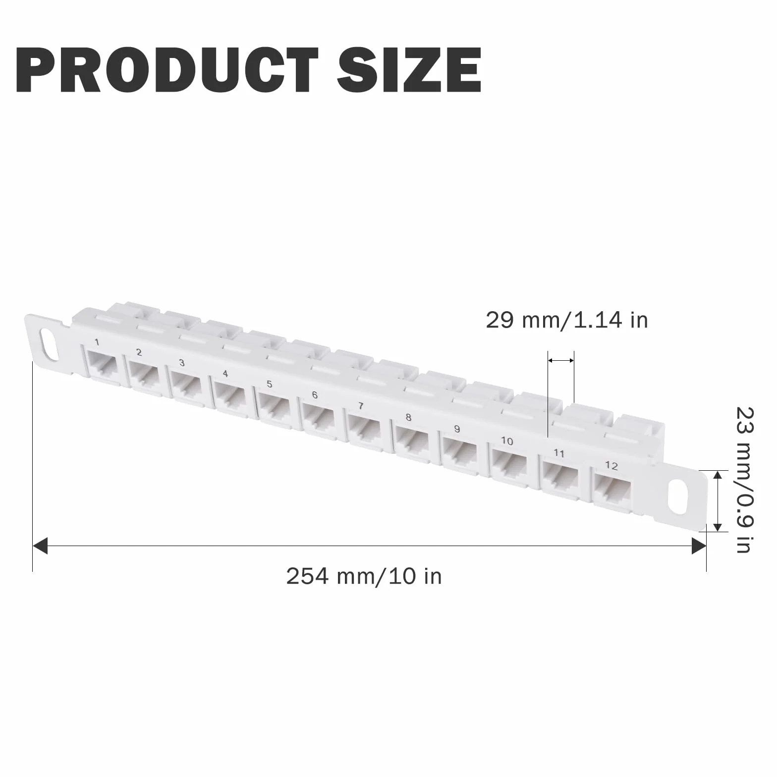 GeeekPi 12-portowy panel krosowy CAT6 0,5U do DeskPi RackMate T1/T0/T2