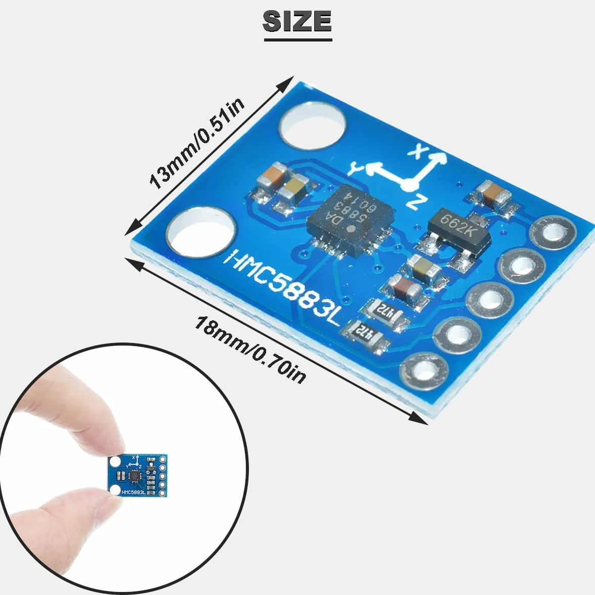 QMC5883L HMC5883L GY-273 trójosiowy kompas-magnetometr moduł czujnika 3 V-5 V Arduino 3 sztuki
