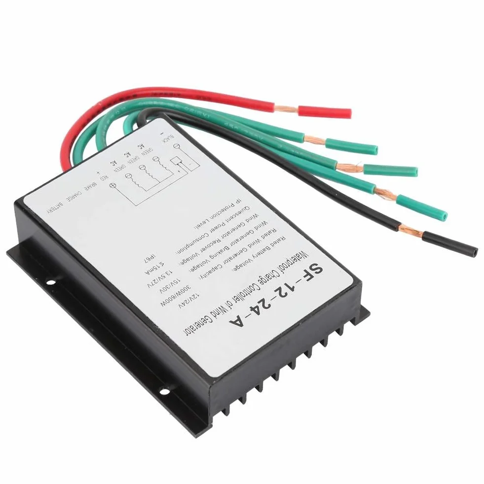 Sterownik turbiny wiatrowej SF-12-24-A, wodoodporny kontroler ładowania 12 V / 24 V 300 W / 600 W do generatorów turbin wiatrowych