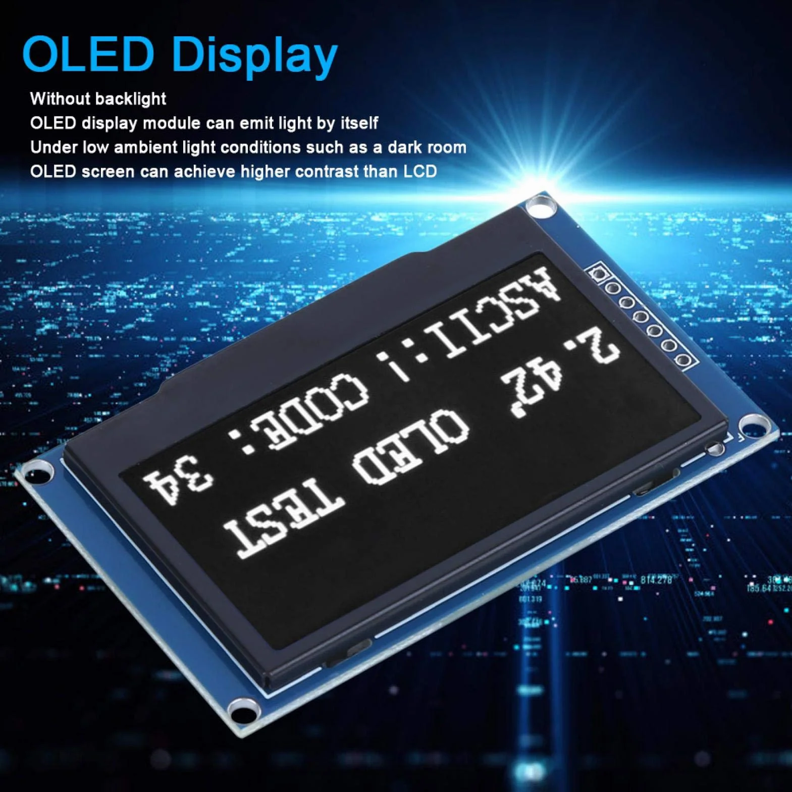 FTVOGUE 2.42 Moduł wyświetlacza OLED SSD1309 napęd ciekłokrystaliczny ekran