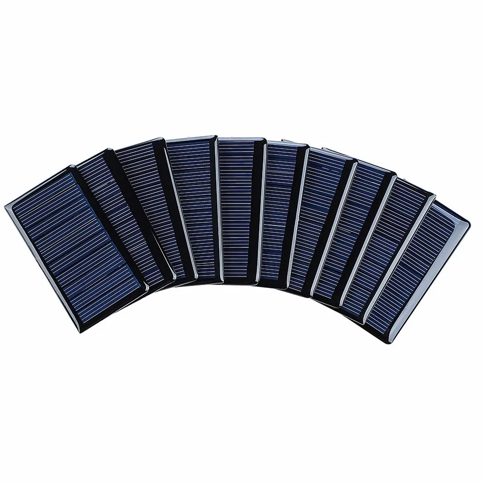 10 sztuk 5 V 60 mA MINI panel słoneczny epoksydowy panel słoneczny polikrystaliczne ogniwa słoneczne do ładowarki solarnej DIY Solar Syatem Kits 68 mm x 37 mm 5 V
