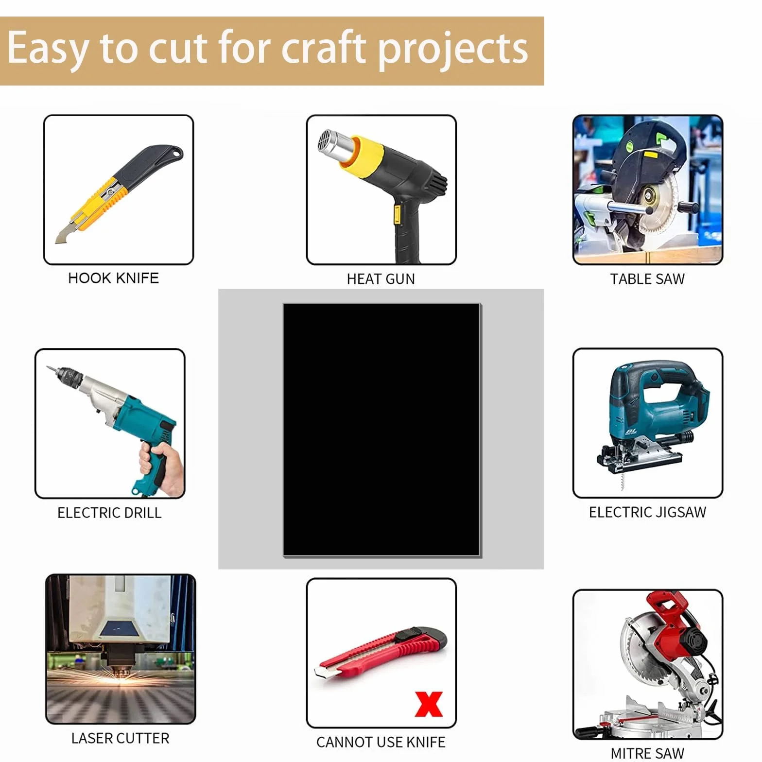 3 czarne płyty ze szkła akrylowego A4, kwadratowe, 2 mm, cięcie laserowe, akrylowa płyta z tworzywa sztucznego, do tabliczek, projektów DIY, do majsterkowania,