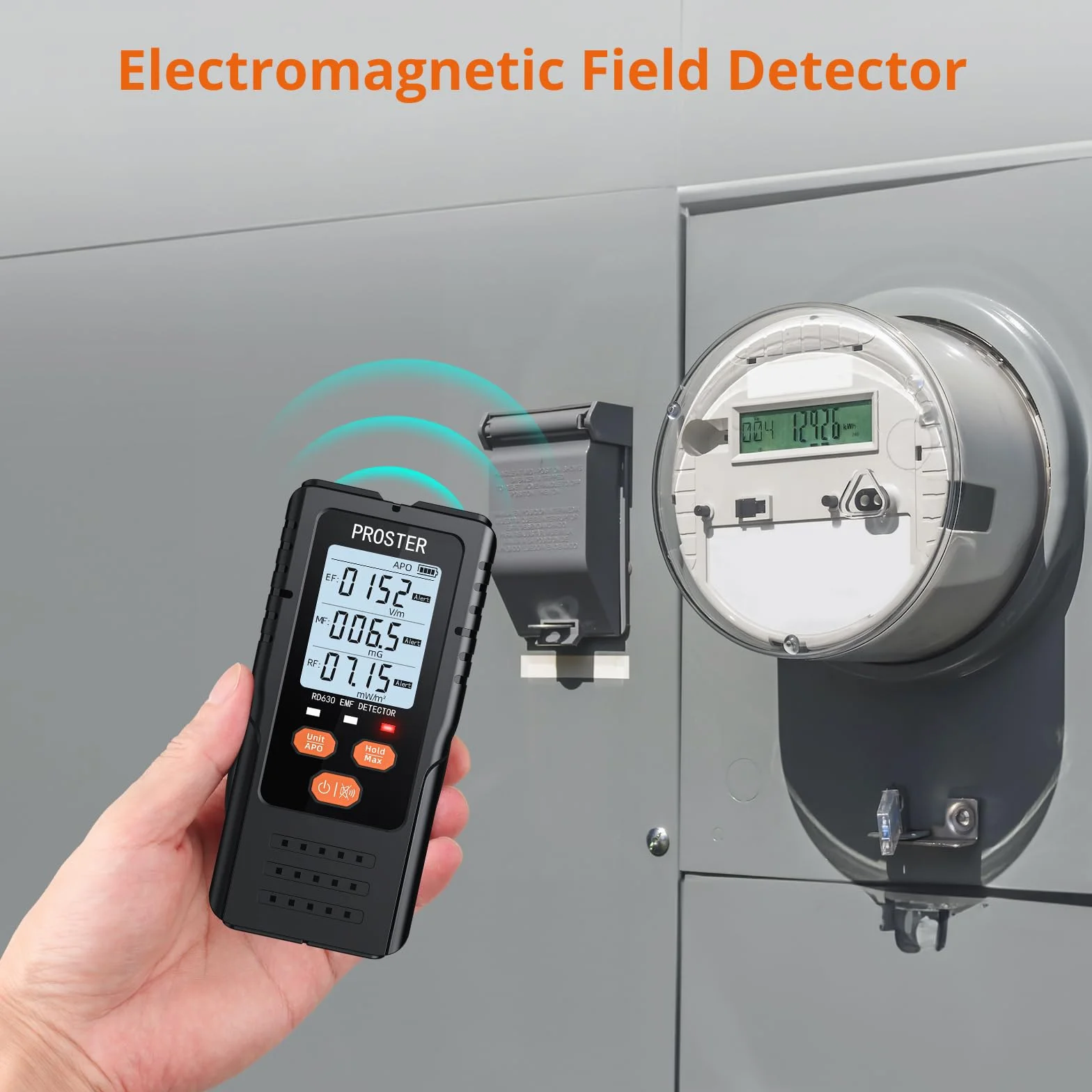 Proster EMF cyfrowy detektor promieniowania 3 w 1 EF RF MF do inspekcji WiFi 5G