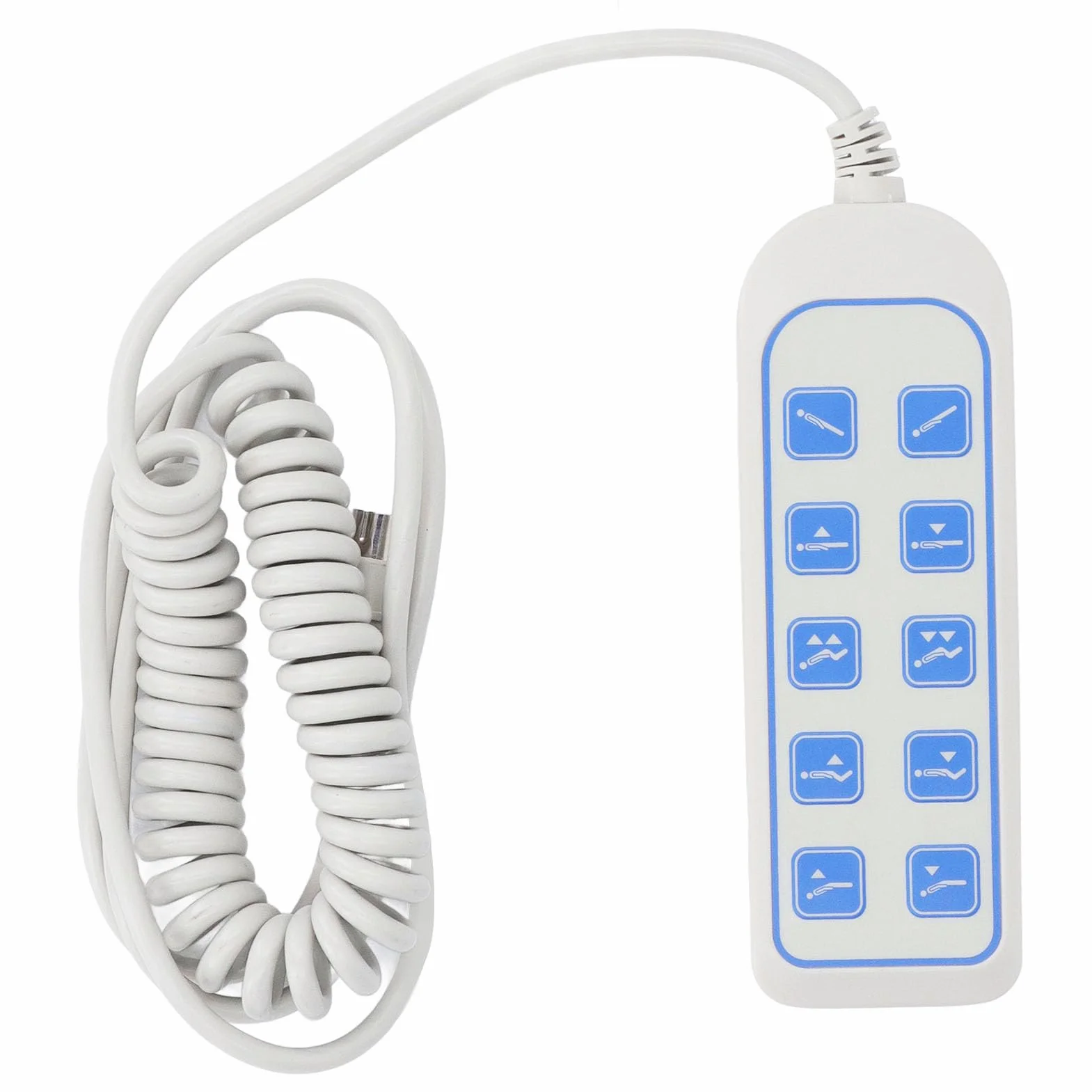 Control para Cama Electrica Telecomando Letto Ręczny Kontroler Krzesła Podnośnikowego IP66 - Elektryczny Pilot z Popychaczem do łóżka Podnoszonego 8-pinowa, 9-żyłowa Wtyczka