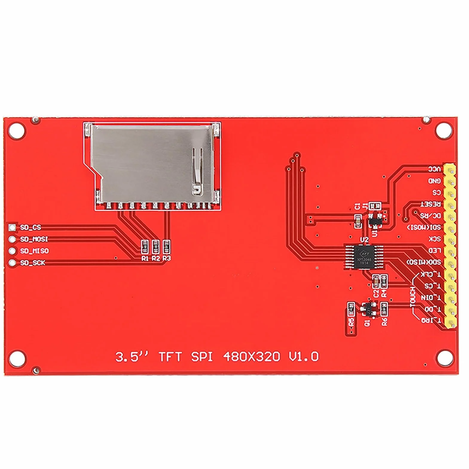 Moduł LCD TFT ekran dotykowy, 4-przewodowy szeregowy interfejs peryferyjny ILI9488 HD