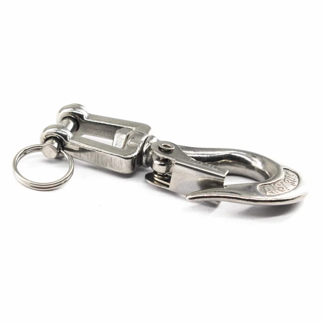 304 stal nierdzewna obrotowy hak do podnoszenia oczu 3/16" 150 kg 2 szt.