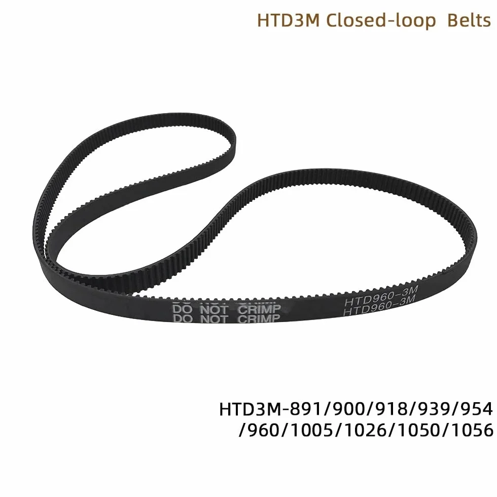 1 sztuk Arc HTD 3M pasek rozrządu C = 891 900 918 939 954 960 1005 1026 1050 1056 szerokość 6/9/10/12/15mm guma zamknięta pętla synchroniczny skok 3mm (Color : 3M 918(Teeth306), Size : 12mm)