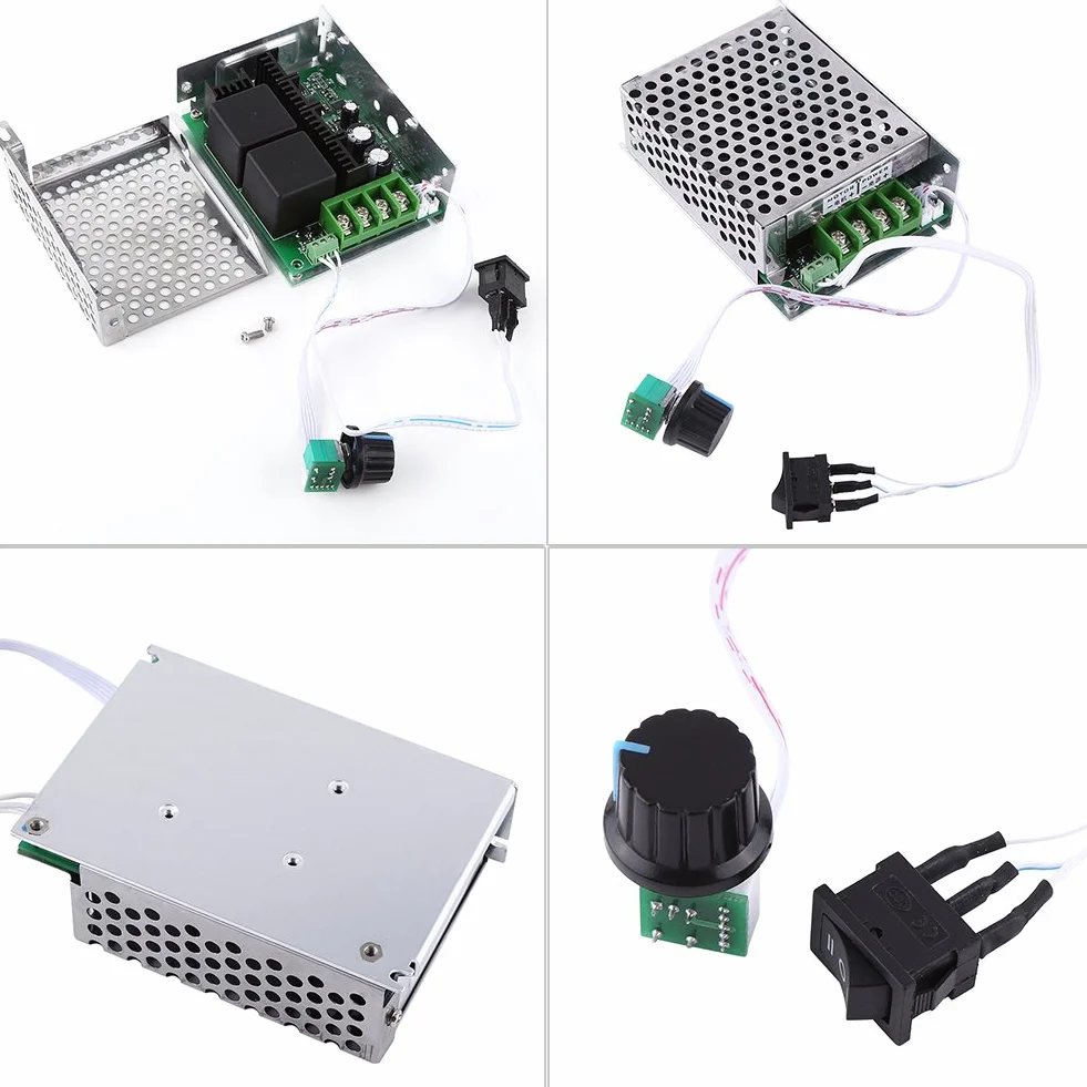 Regulator silnika DC PWM 12V 24V 36V 40A odwracalny przełącznik prędkości o wysokiej mocy CCM6Ds-B