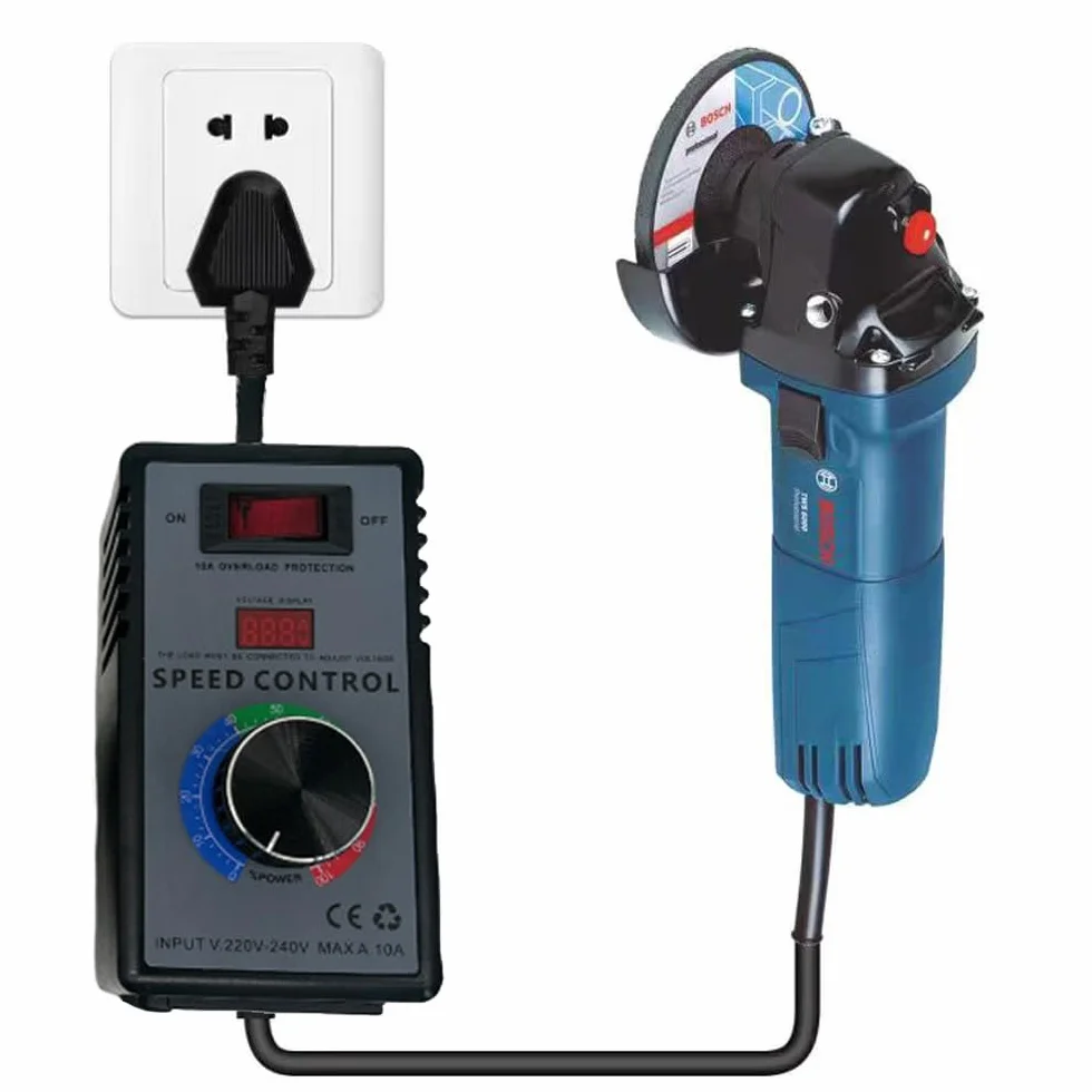 Regulator prędkości obrotowej 230 V, regulator napięcia, regulator prędkości obrotowej silnika do szlifierek kątowych, dmuchaw, wiertarek ręcznych, pił tarczowych, przetwornic częstotliwości 230 V