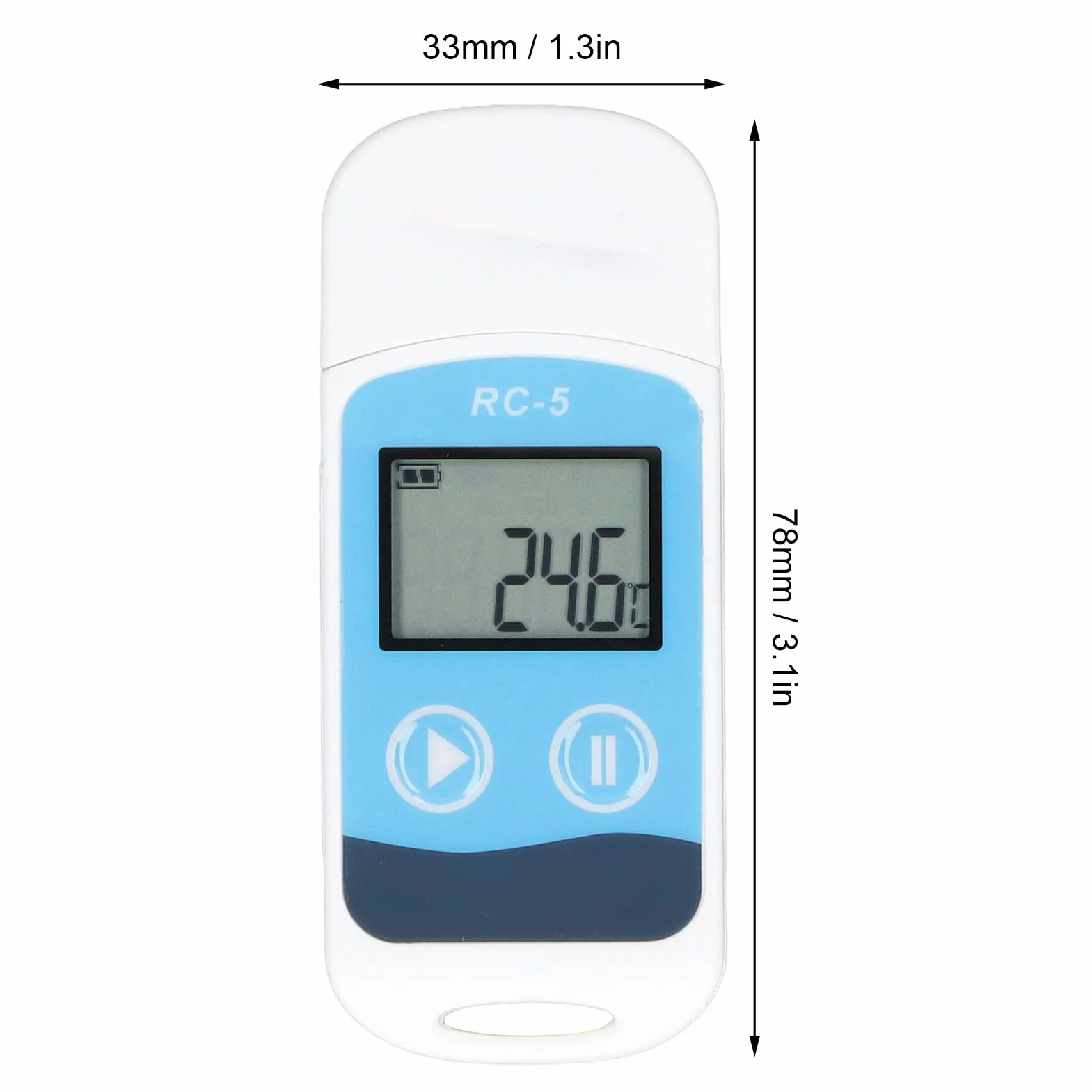 Rejestrator Danych Temperatury USB IP67 Wodoodporny Rejestrator Termometru 32000 Odczytów Rejestrator Danych Temperatury dla łańcucha Chłodniczego