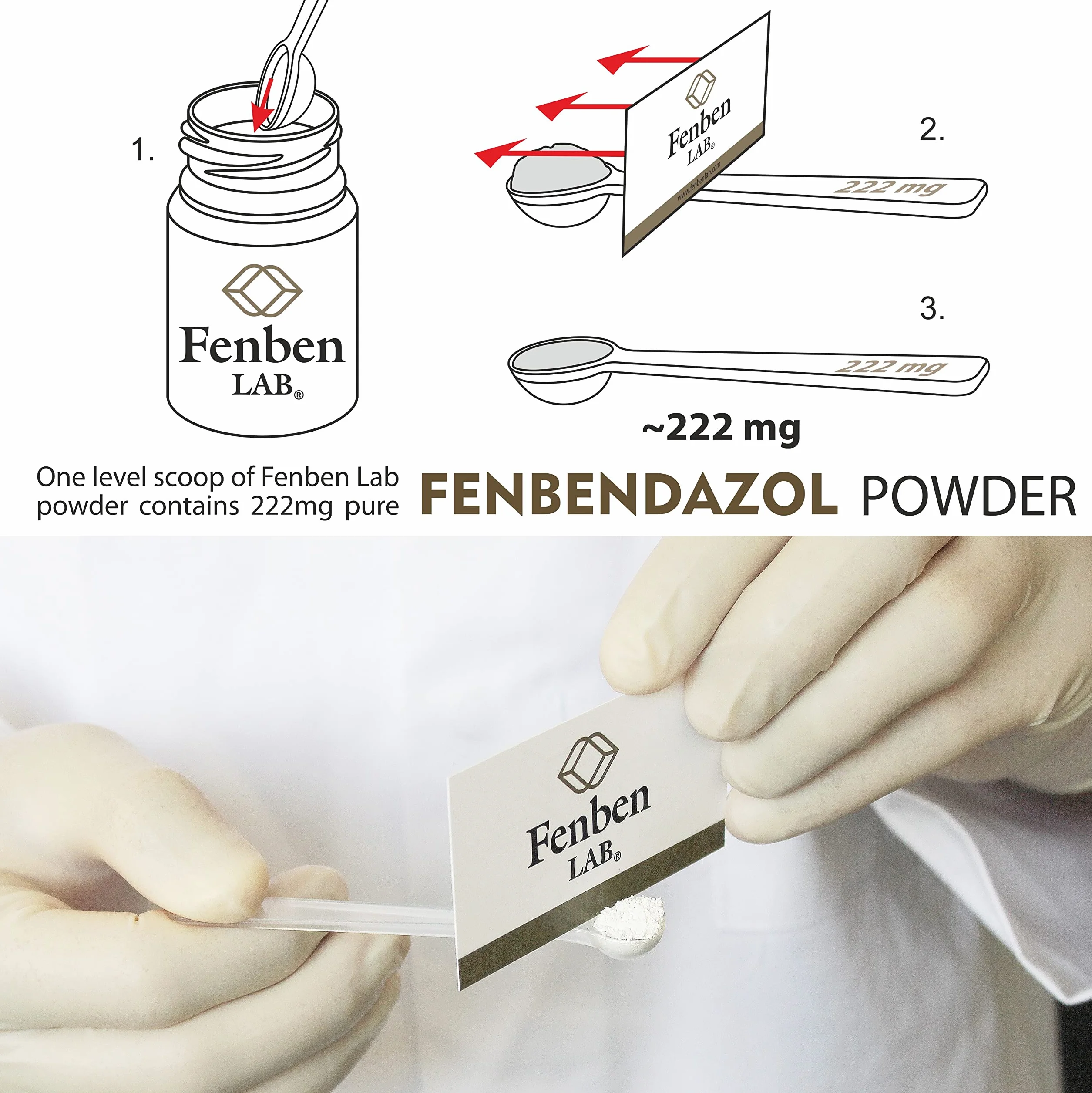 Fenbendazole 250g Proszku, Czystość >99.9%, Wyprodukowane przez Fenben Lab, Dołączono Certyfikat Analizy, Testowany w Certyfikowanym Laboratorium, 8.8oz