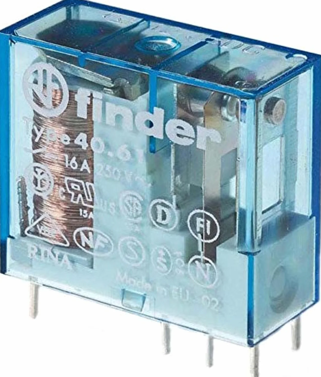 finder Przekaźnik 16 A, 12 VDC, normalnie otwarty, srebrny tlenek kadmu, automatyczny, elektronika użytkowa