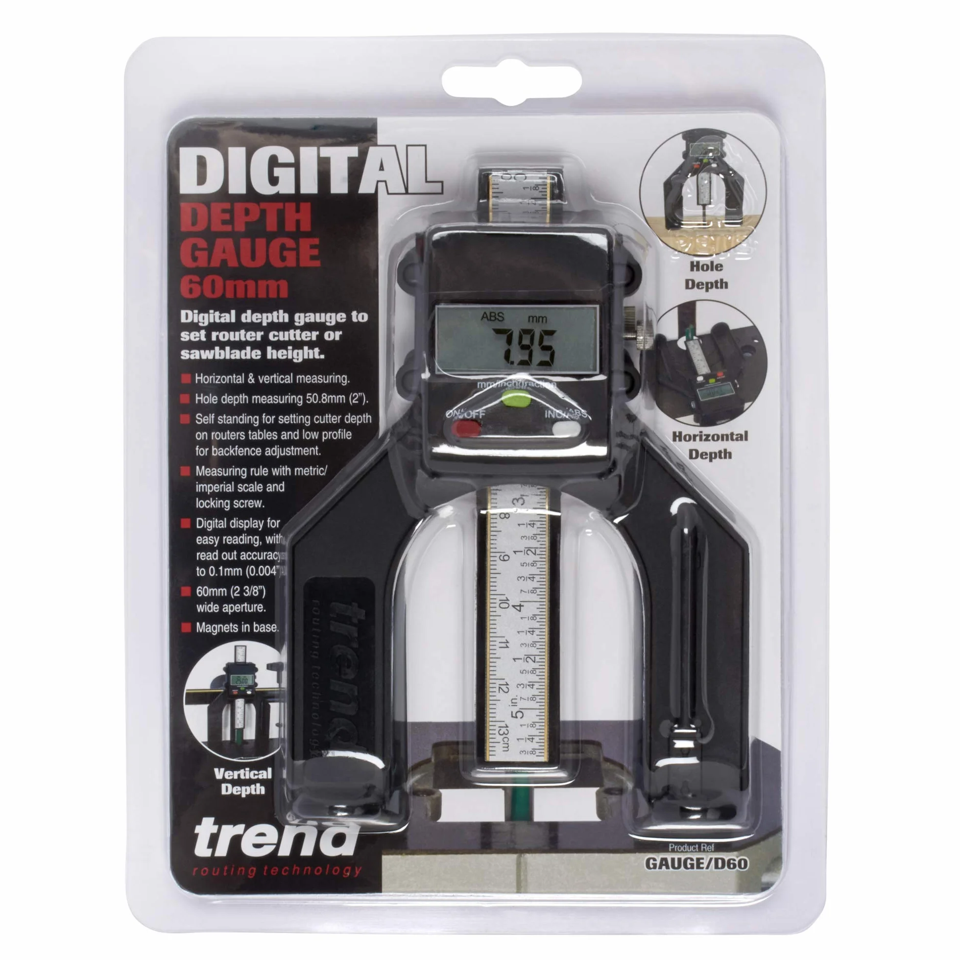 Trend Digital Depth Gauge D60 do frezowania i piłowania