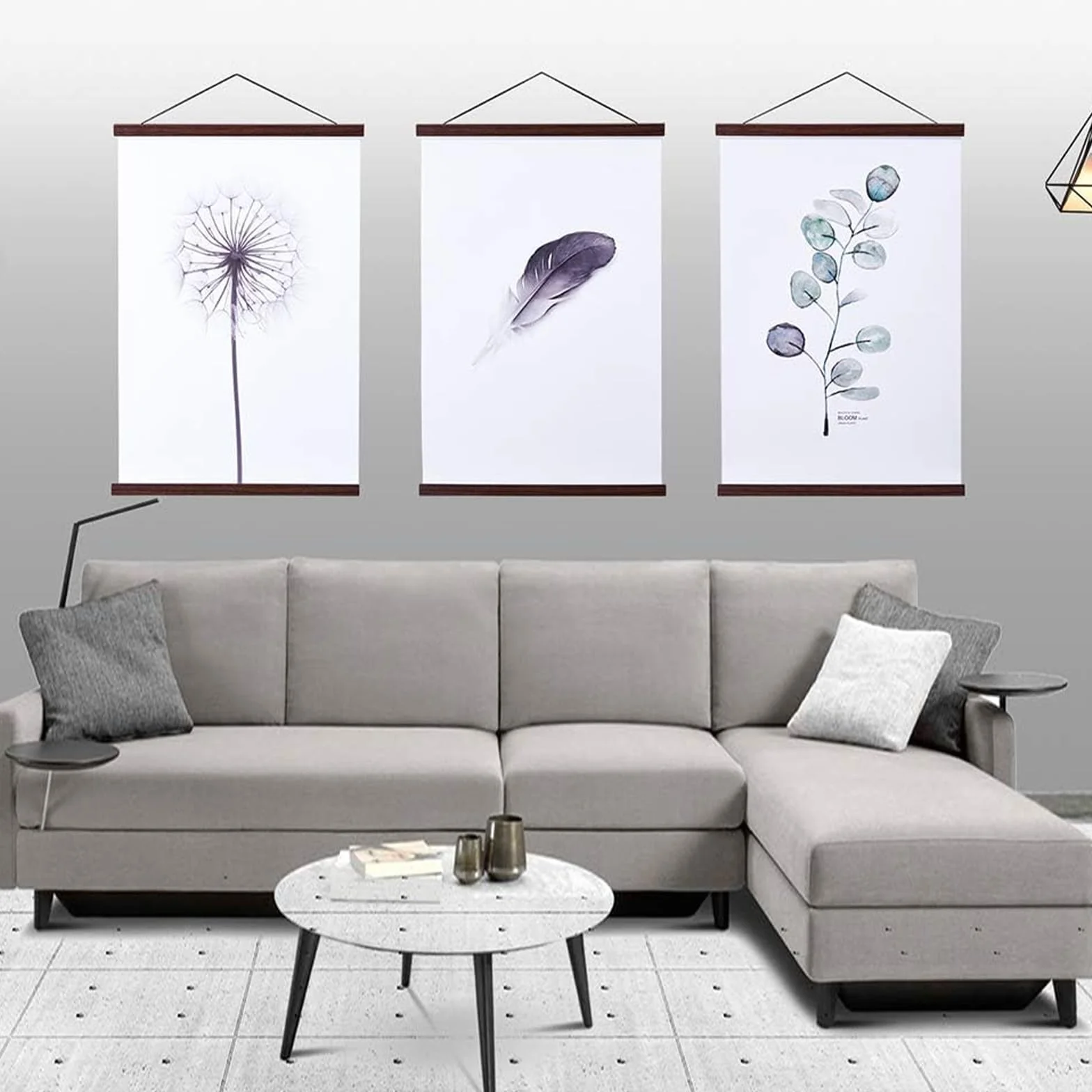 Ywlake Listwa plakatowa A1 magnetyczne drewno 61 x 91,5 cm orzech 2 opakowania