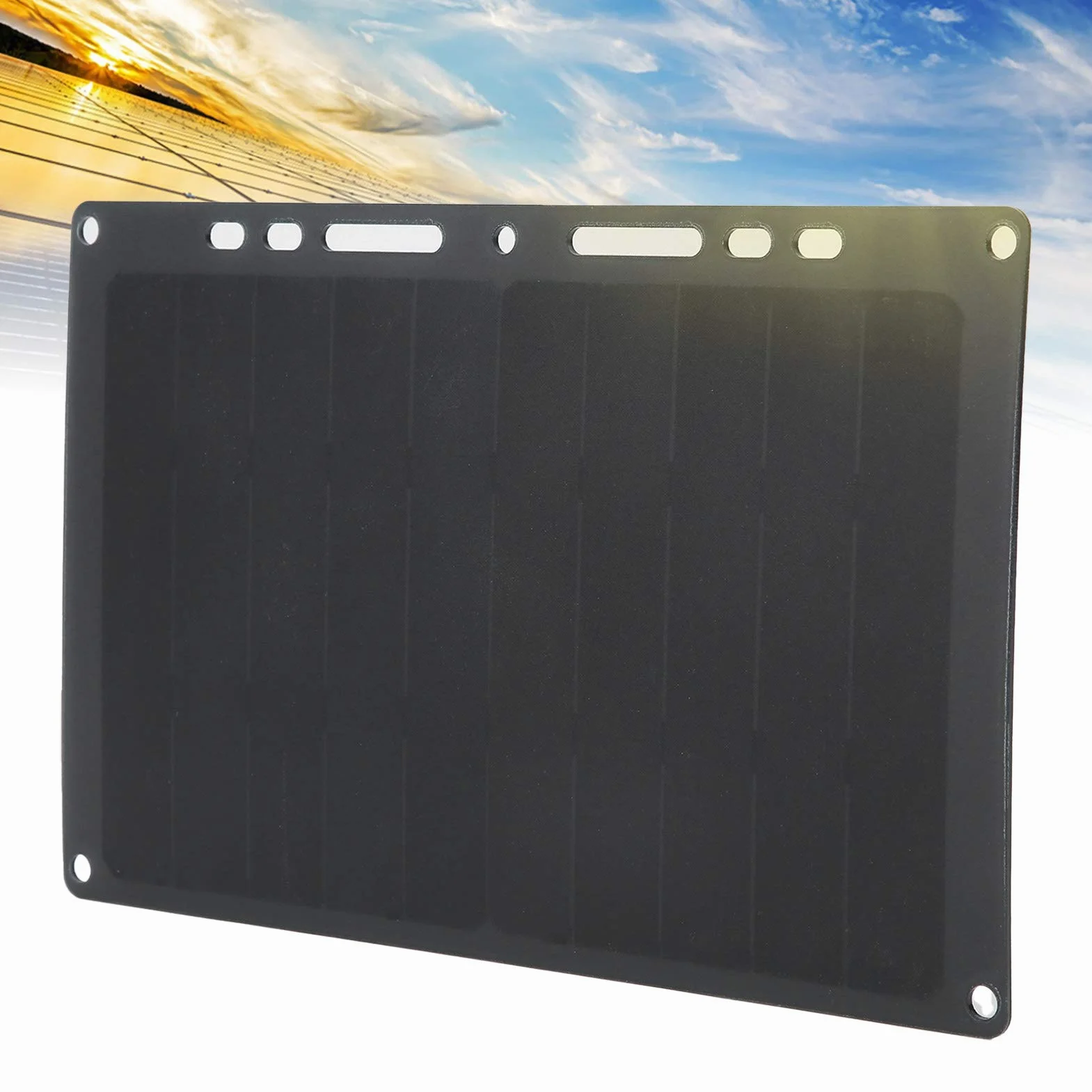6V 10W Monokrystaliczny panel słoneczny Przenośny panel słoneczny ze standardowym regulatorem napięcia USB/1700mAh Wydajność do 24%