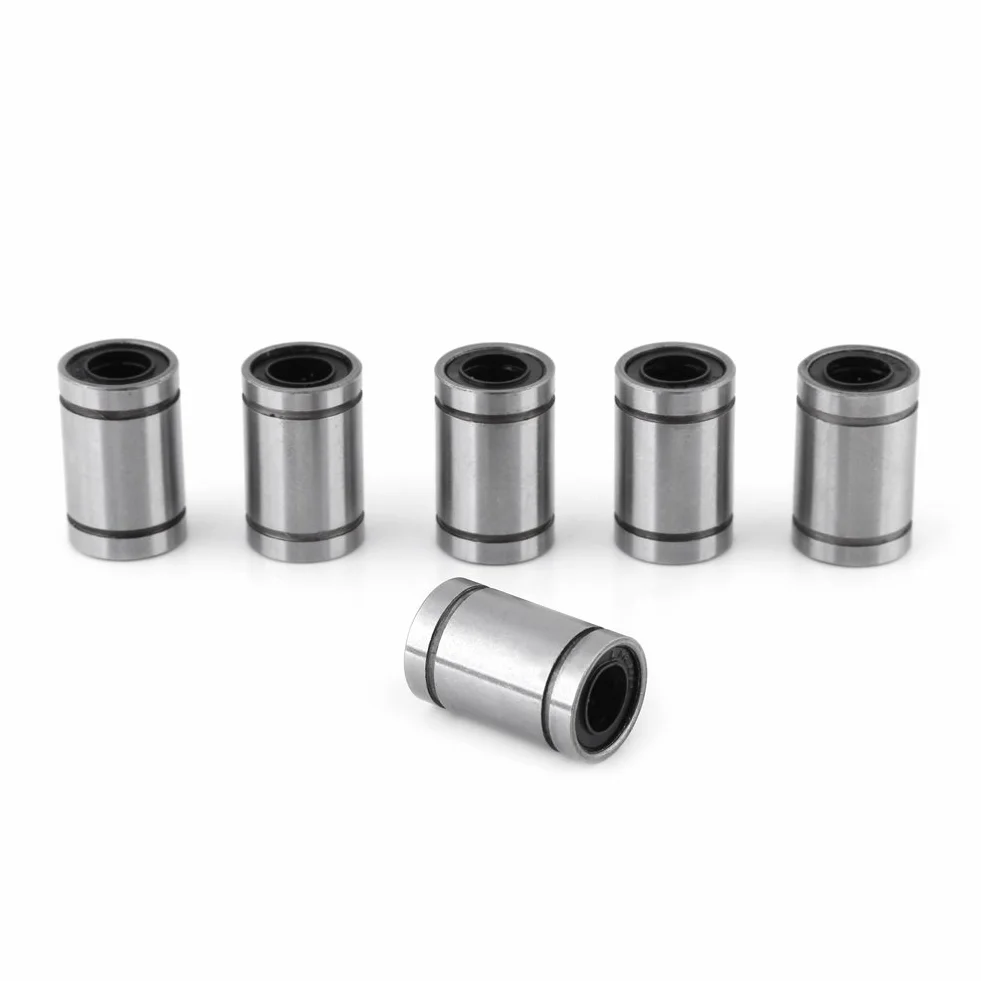 10 szt. LM8UU 8 mm Tuleja łożyska kulkowe liniowe podwójne uszczelnione łożysko kulkowe do projektów wałków / prętów 8 mm zastosowanie do drukarek 3D