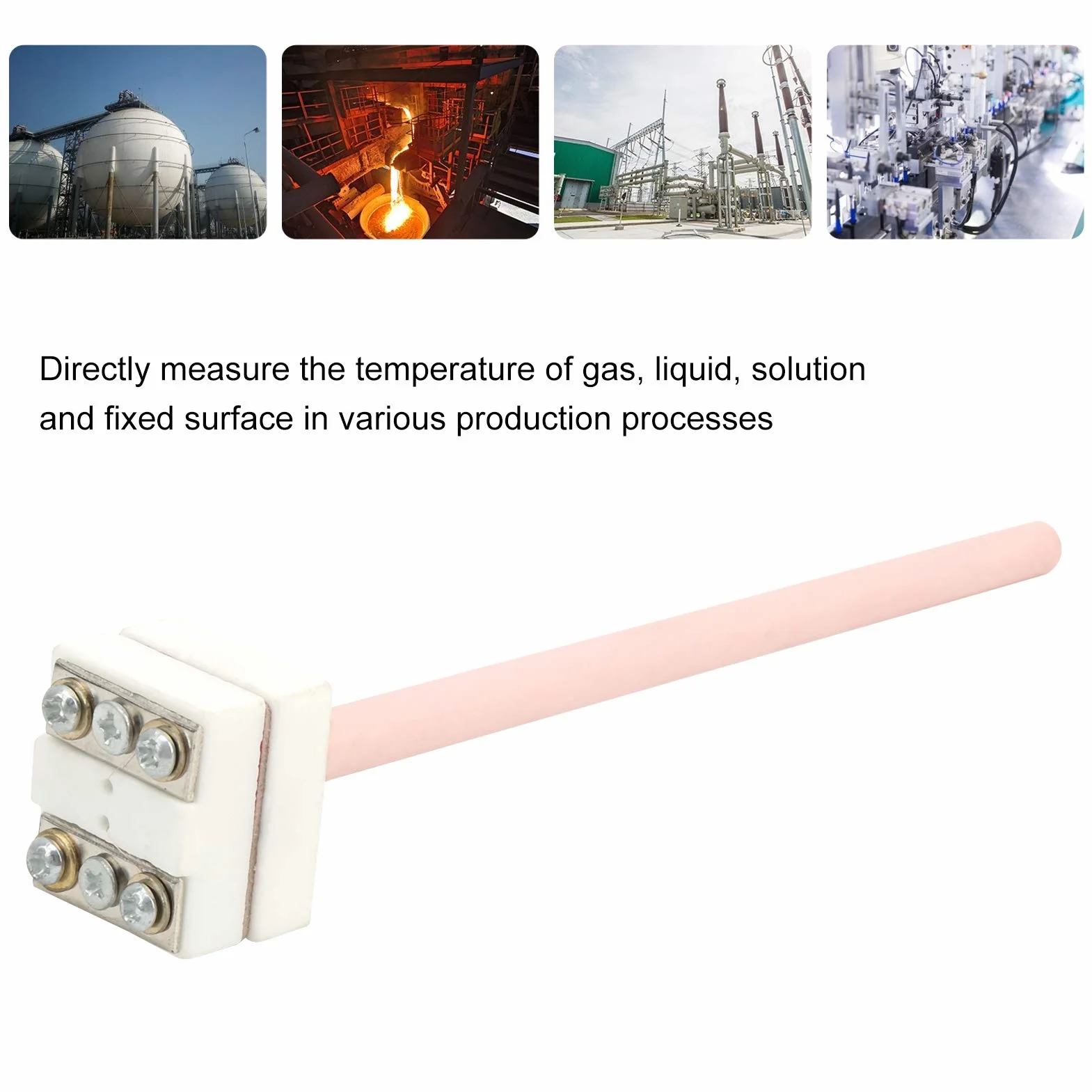 WRP-100 S Typ Mała Platynowa Termopara 0-1600°C Żaroodporna Sonda Czujnika Temperatury (225mm)