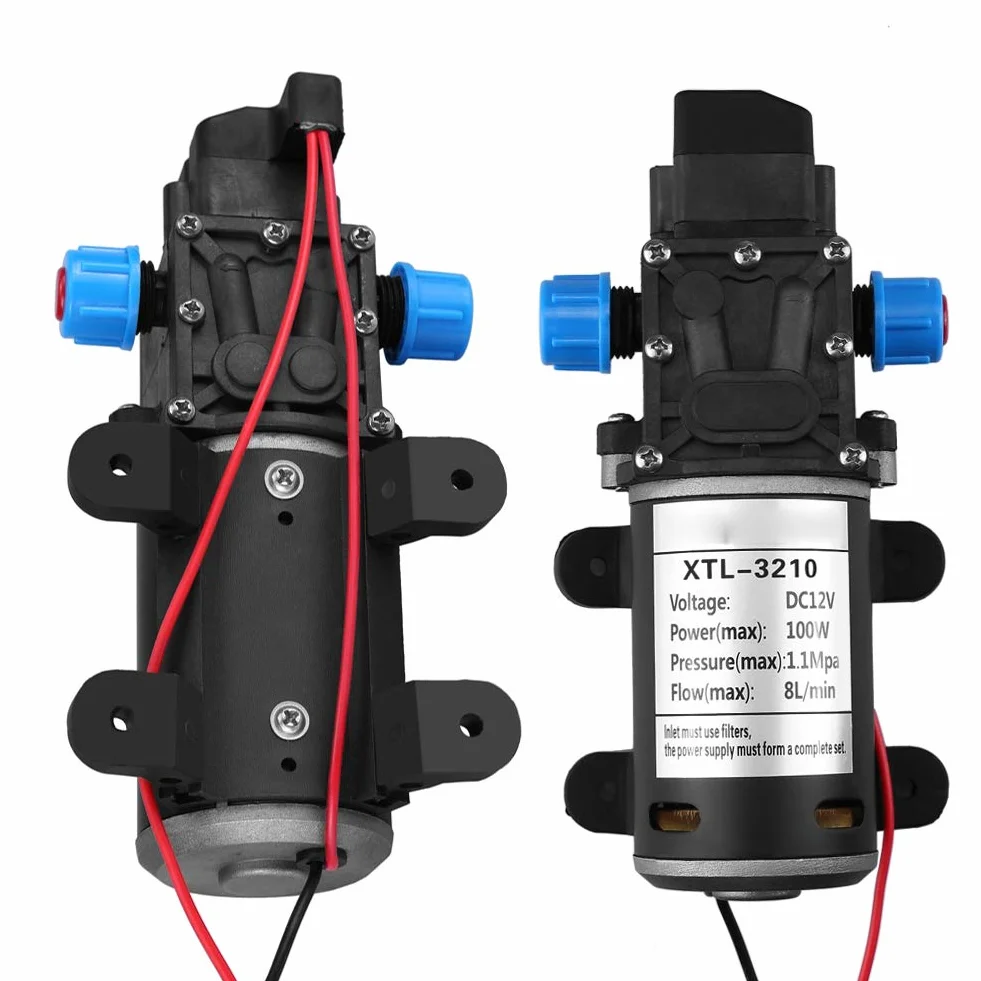 Pompa Wodna 12V DC 100W 8L/Min 160Psi Samozasysająca Membranowa