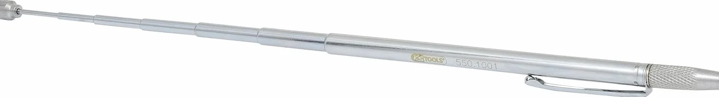 KS Tools 550.1001 2in1 Teleskopowy chwytak magnetyczny z narzędziem do czyszczenia i regulacji dysz spryskiwaczy, 150-675mm
