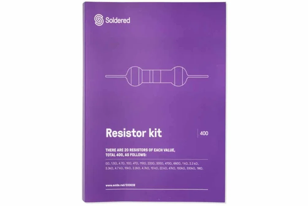 Soldered zestaw oporowy 400 | 20 rezystorów x 20 różnych wartości oporu | wyprodukowano w UE | 333038