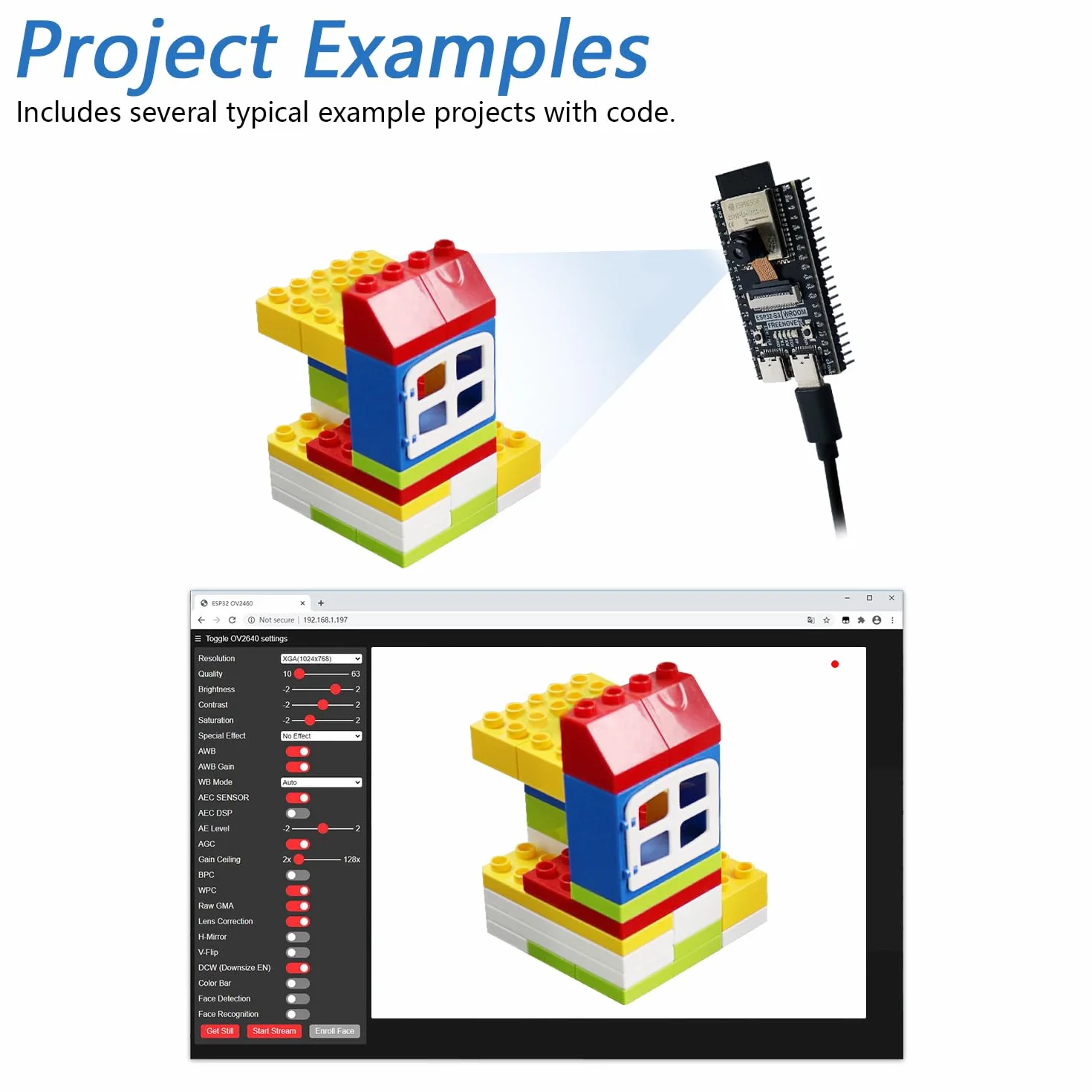 Freenove ESP32-S3 ESP32 S3 CAM Board, Dual-core 32-bit 240 MHz Microcontroller, Onboard Camera Wireless, Python C Code, Example Projects Tutorial