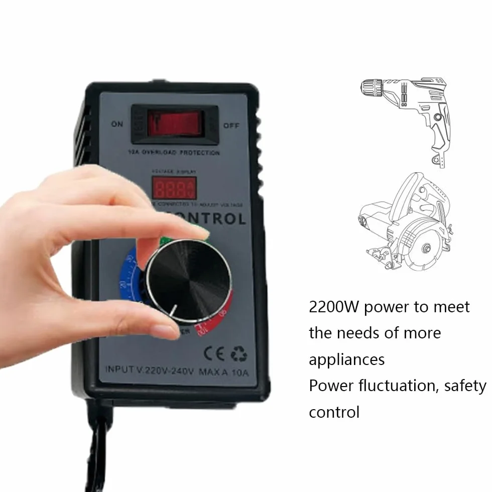 Regulator prędkości obrotowej 230 V, regulator napięcia, regulator prędkości obrotowej silnika do szlifierek kątowych, dmuchaw, wiertarek ręcznych, pił tarczowych, przetwornic częstotliwości 230 V
