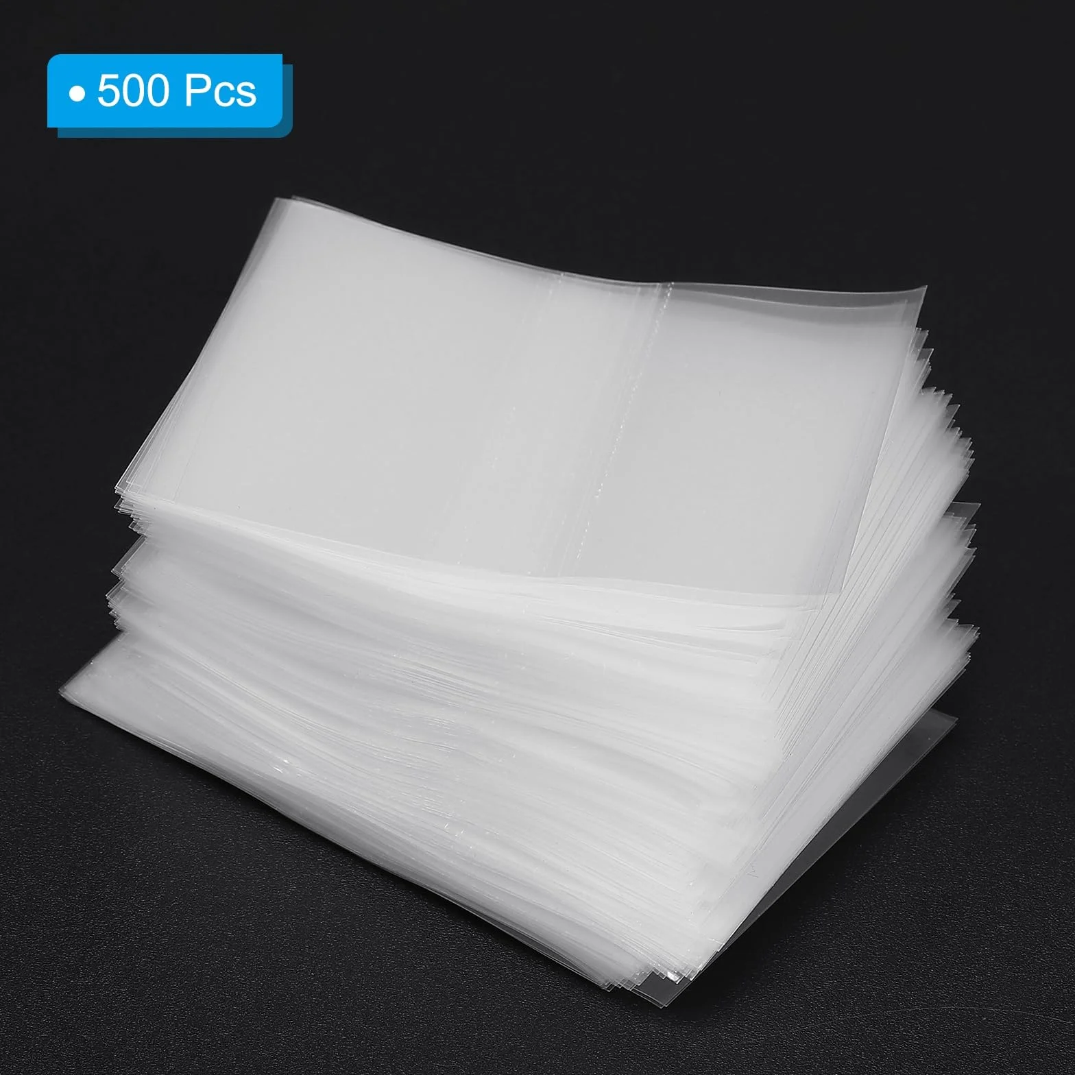 PATIKIL 55x40mm PVC perforowane opaski termokurczliwe 500 sztuk folii termokurczliwej do butelek słoiki puszki przezroczyste
