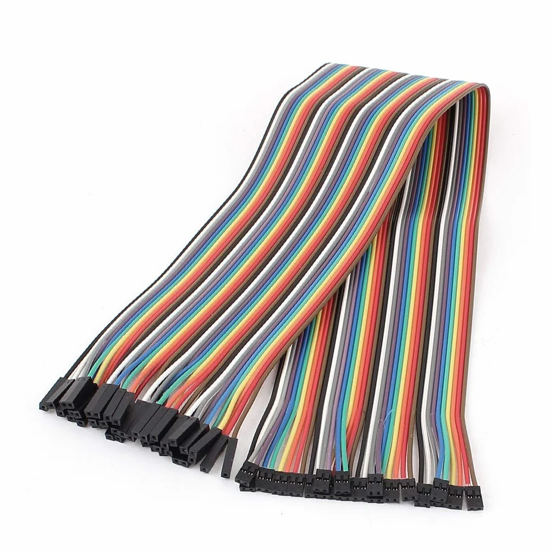 40 sztuk 1 P 2.54mm do 2 P 2.0mm żeńskie do żeńskiego kable połączeniowe drut 40 cm(40Pcs 1P 2.54mm bis 2P 2.0mm Buchse auf Buchse Jumperkabel Draht 40cm